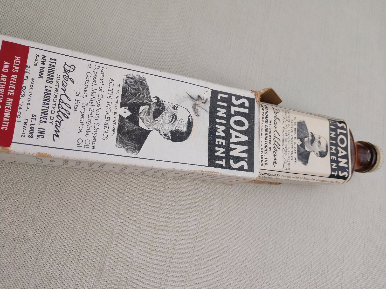 Vintage Sloan’s Liniment In Original Box