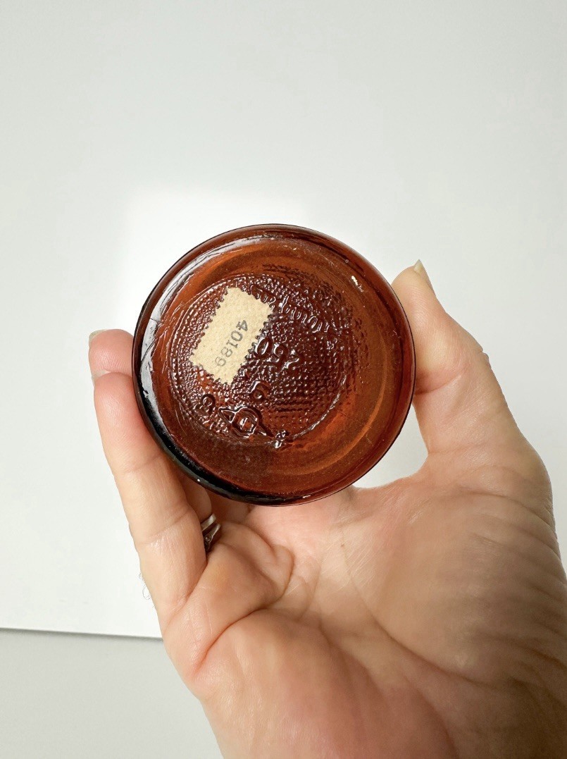 Vintage Apothecary Amber Glass Bottle 5” Merck Pharmacy Medicine Jar Oddities