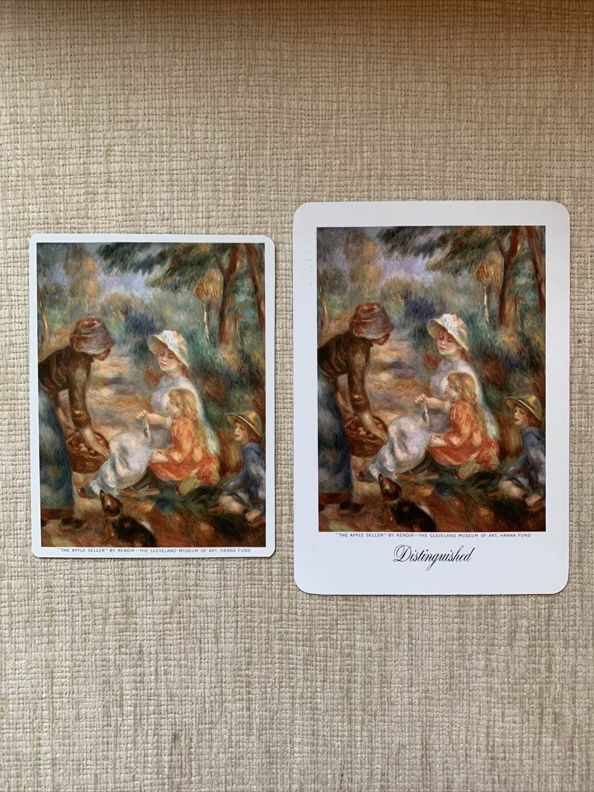 Pfizer Advertising 1962-1963 Calendar Art Print The Apple Seller Renoir Lot of 2