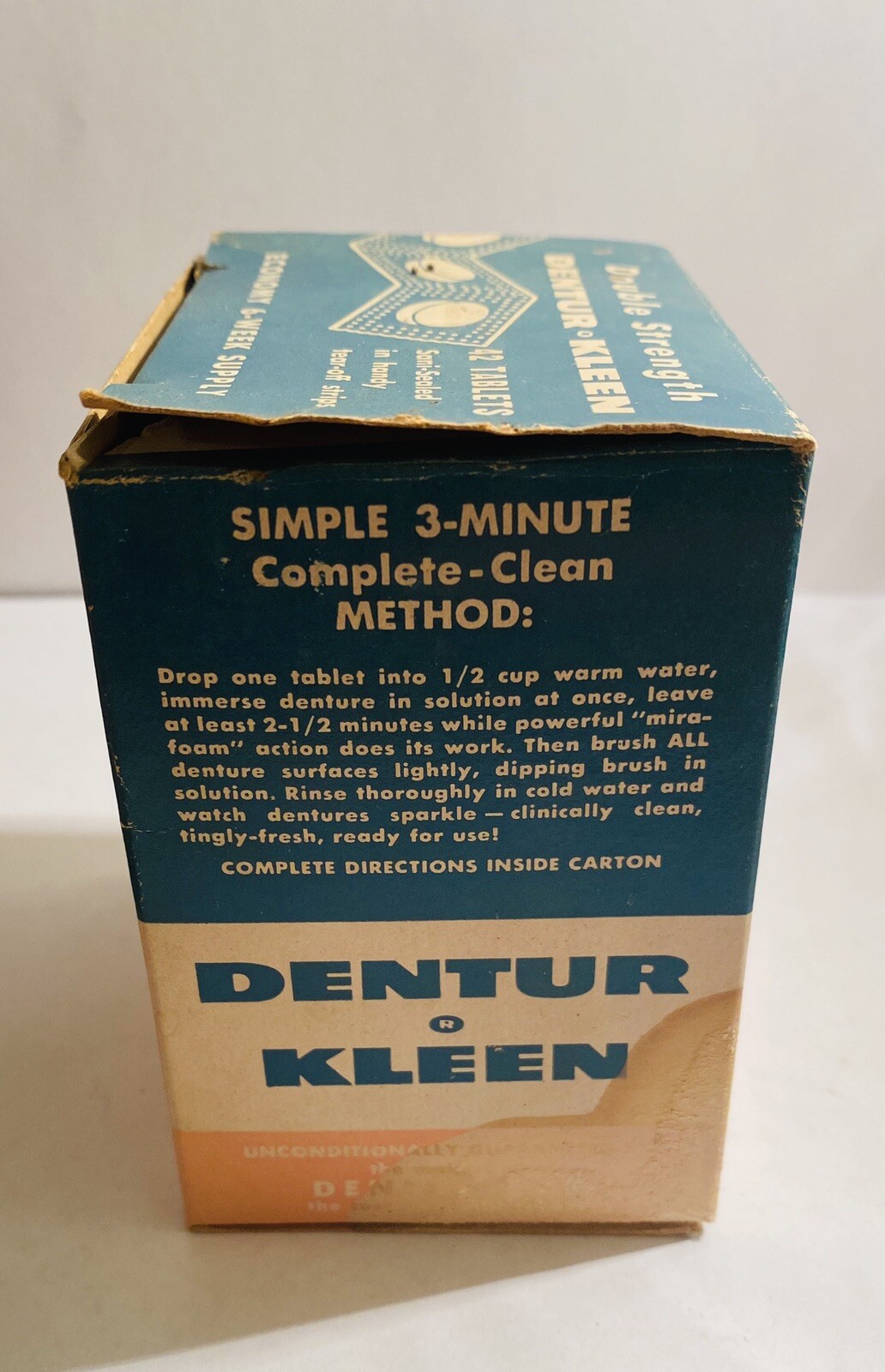 Vintage Medicine- Dentur Kleen- FULL New Old Stock