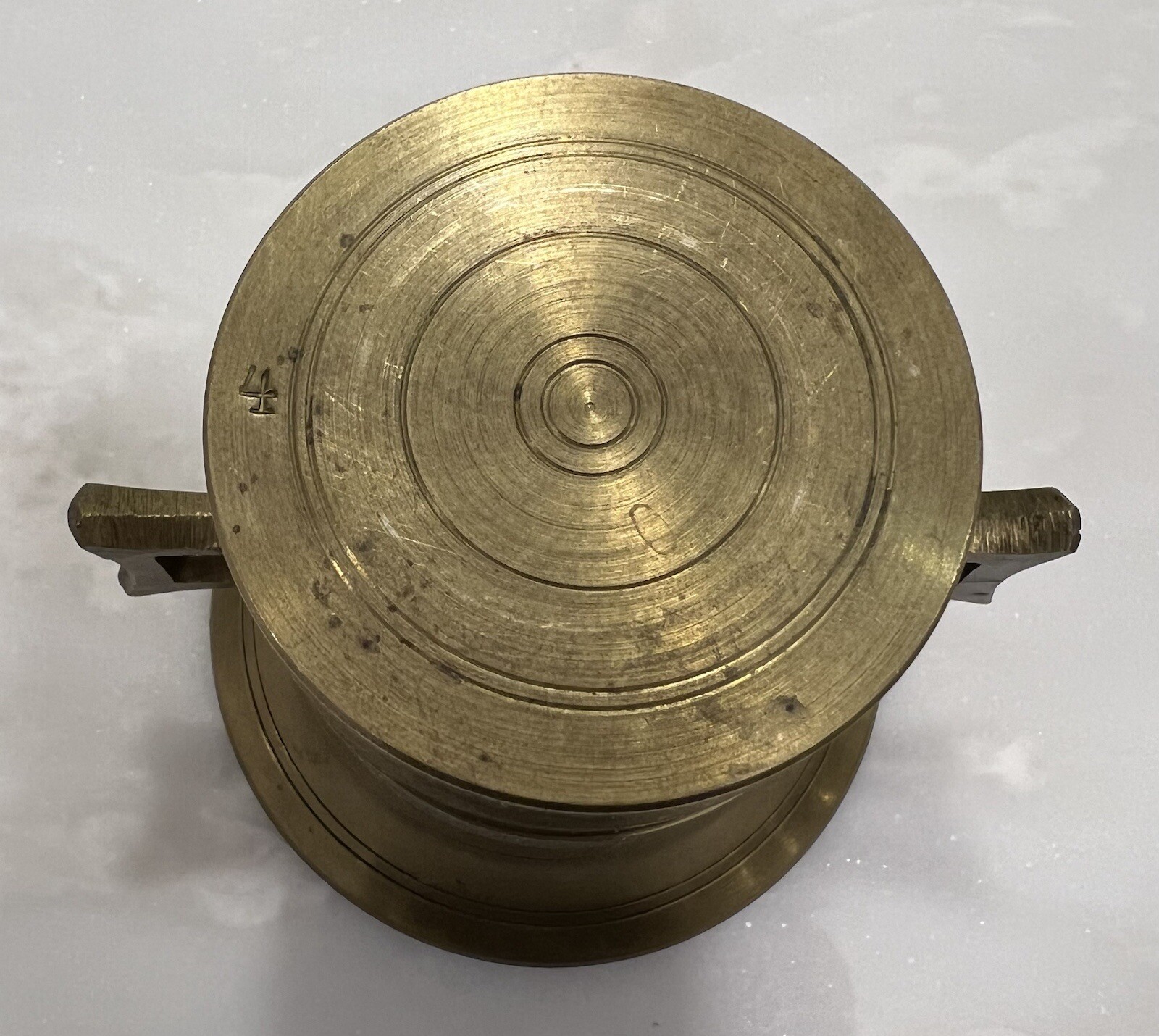 Brass Mortar & Pestle Vintage Rx Apothecary Grinder Pill Crusher Herbs LARGE #4