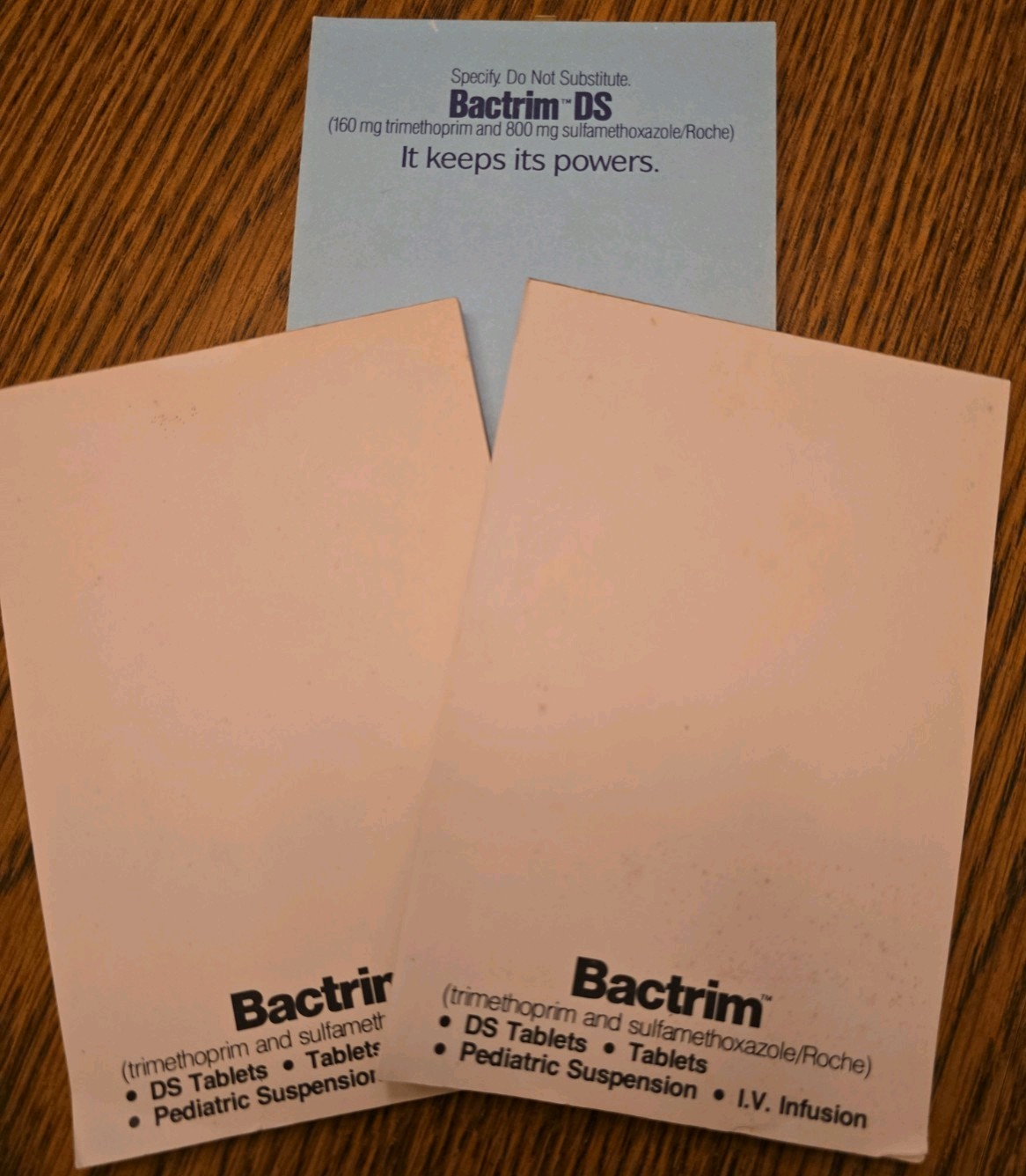 Bactrim Note Pads x3 Pharmaceutical Drug Rep Promo Vintage