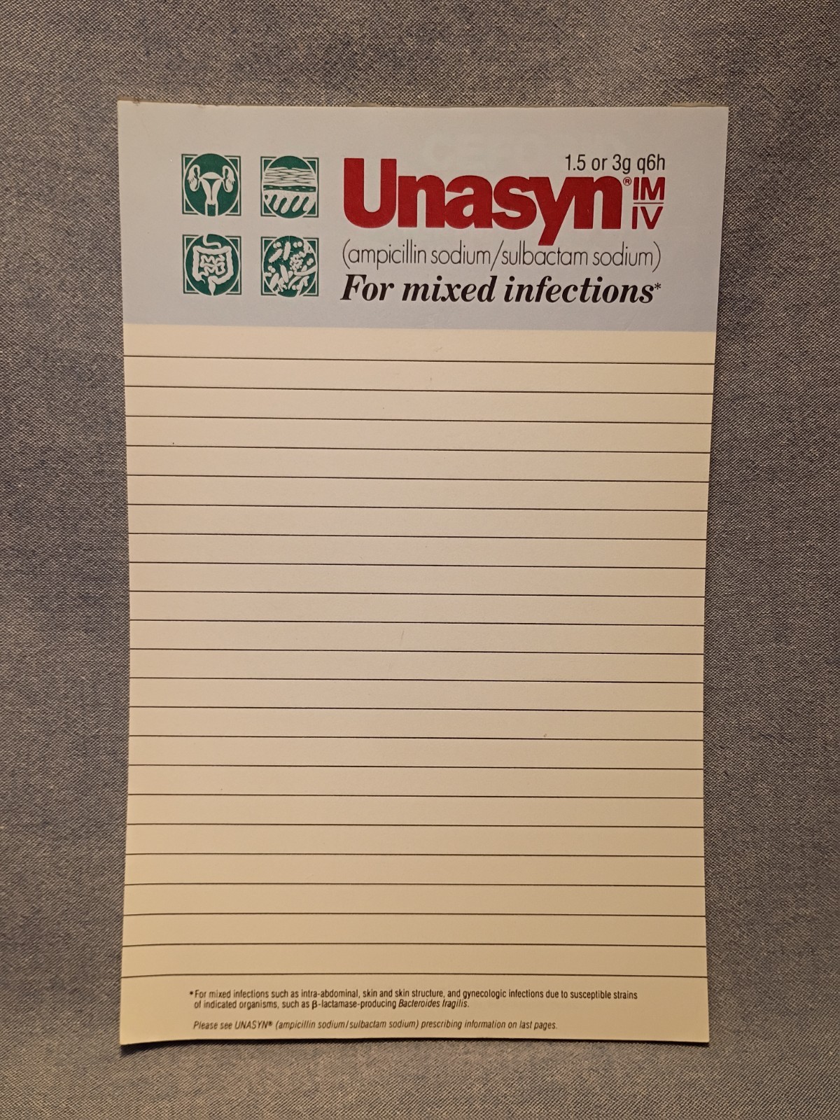 Lot of Pharmaceutical Drug Rep Pads of Paper and Wooden Pen Holder