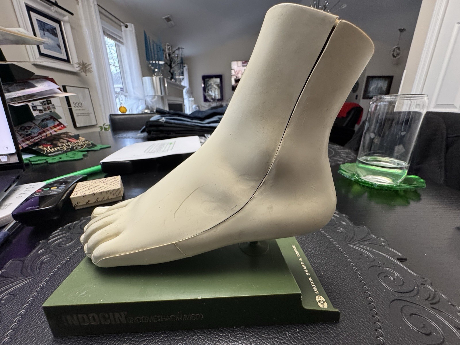 Vintage Merck Benemid/Indocin Advertising Display Foot Anatomical Store Model