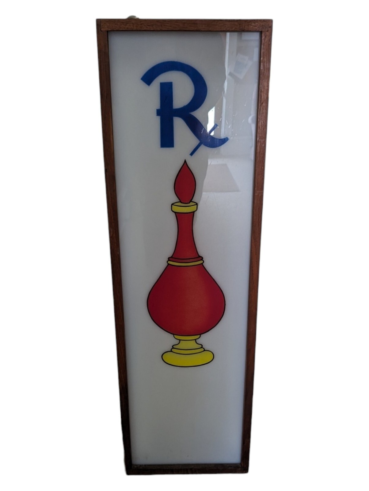 Retro Pharmacy RX Light Vintage Wall Decor Apothecary Hand-painted 41 In X 13 In