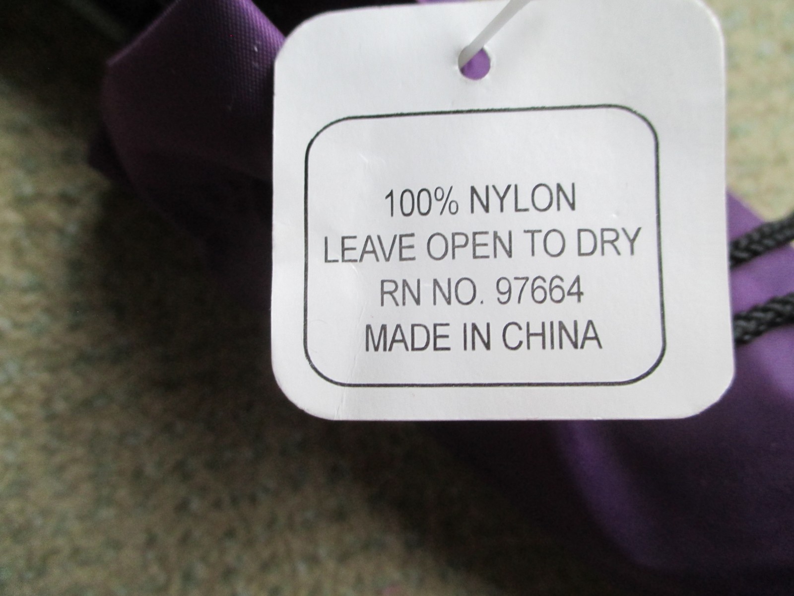 Stromberg golf folding push button umbrella 48in Sustiva logo purple with case