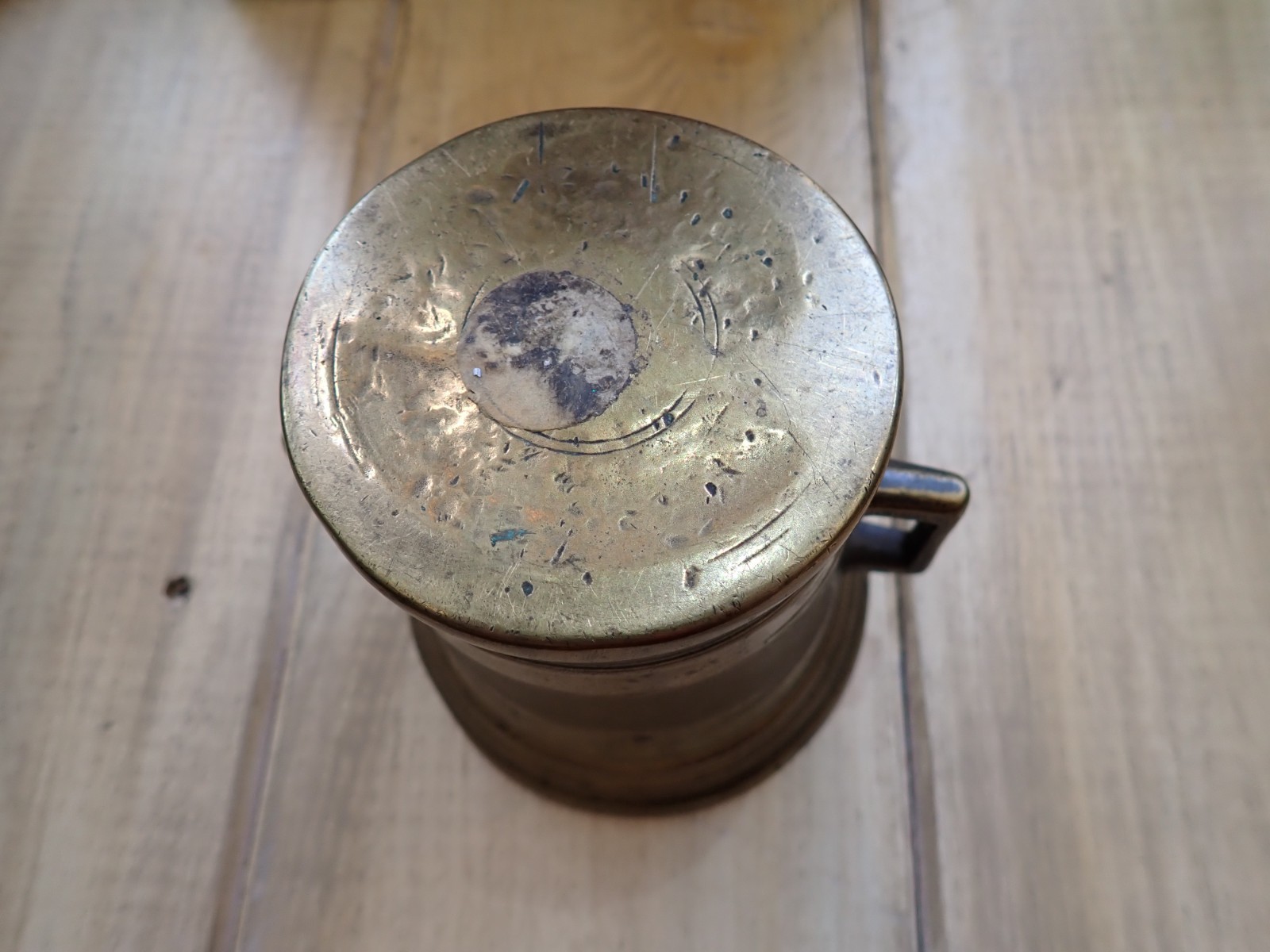 Antique Bronze Apothecary Mortar with Handles 18th C or Earlier Great Patina!