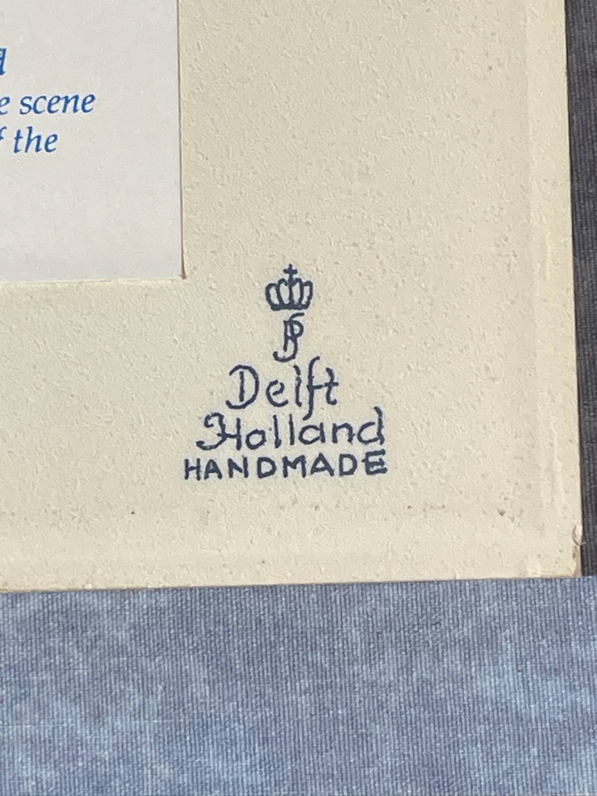 Delft Holland Handcrafted Pharmacy Pill Tile Burroughs Wellcome Apothecary