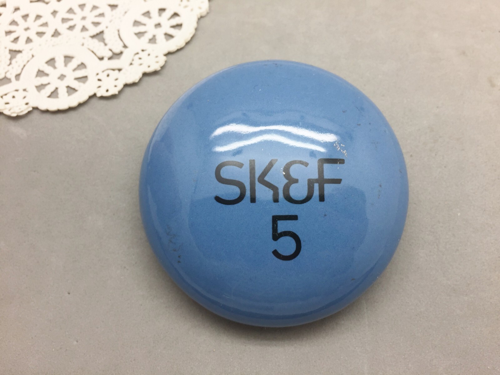 SK&F 5 Smith Kline French Labs Drug Company Salesman Sample Paper Weight Pill