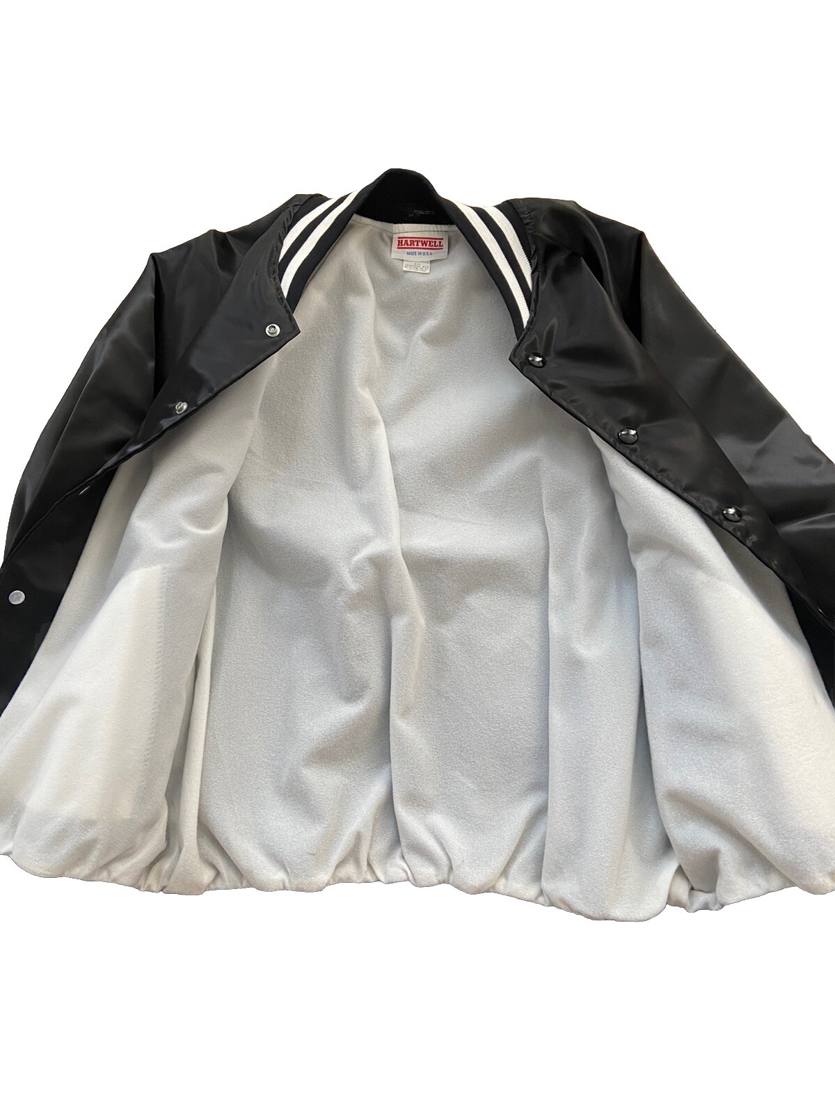 UPJOHN Kalamazoo Black Satin Bomber Jacket 100th Anniversary Med NEW