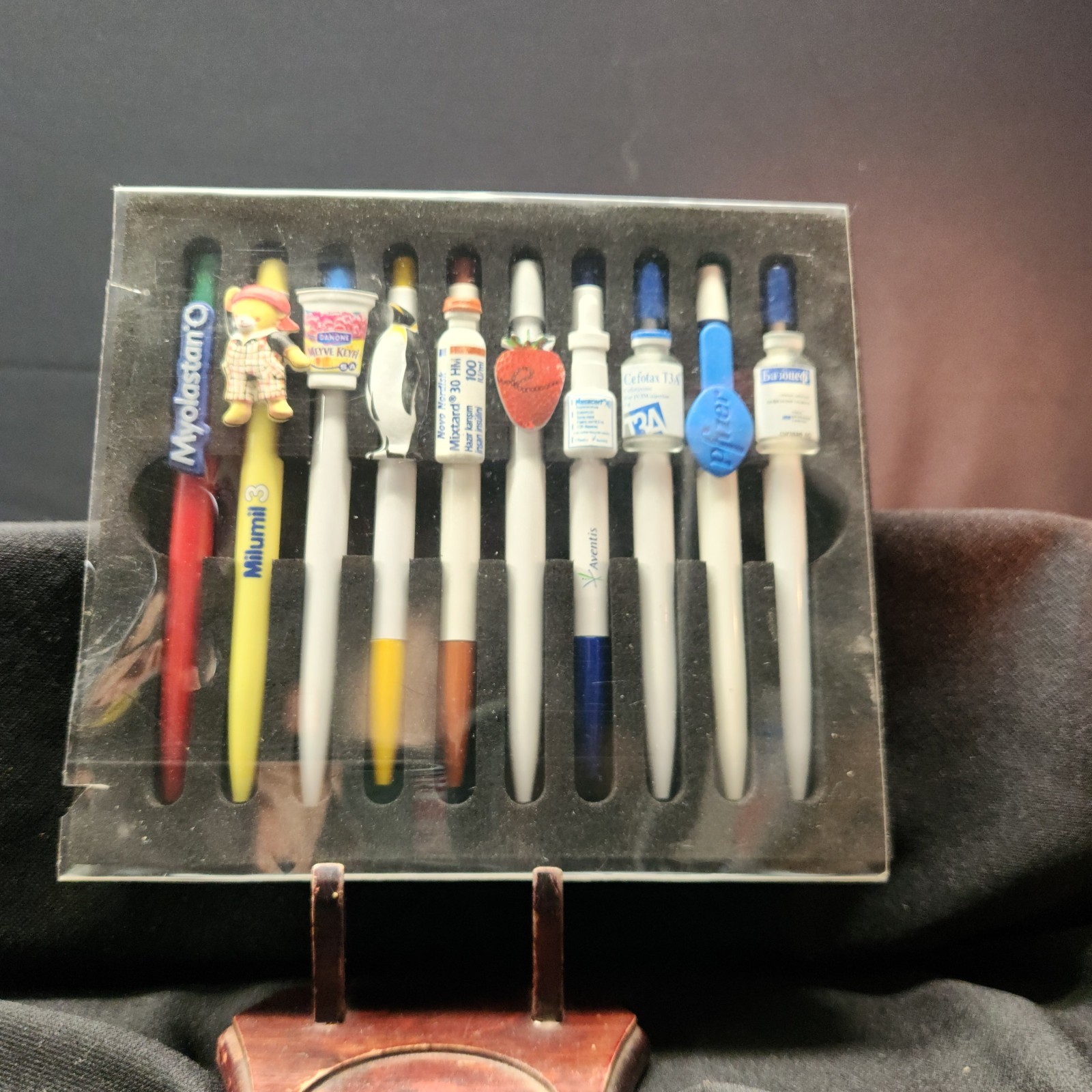 Vintage Pharmaceutical Drug Rep Pens, Pfizer, Curasan Adverts Lot Of 10 Collect