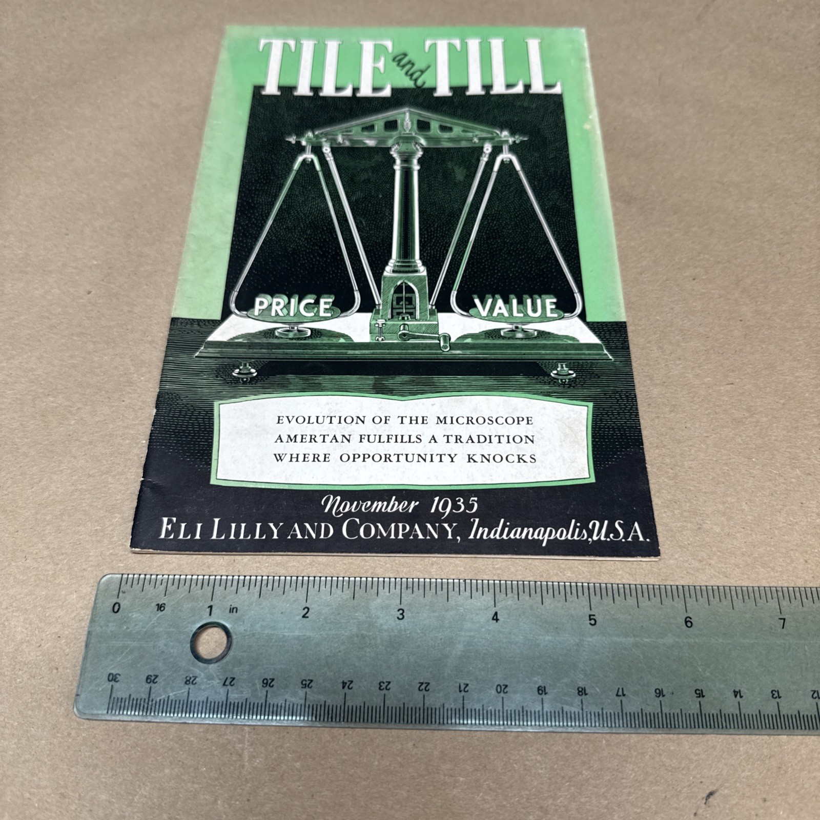 Tile And Till Magazine Eli Lilly And Company November 1935 Indianapolis Indiana