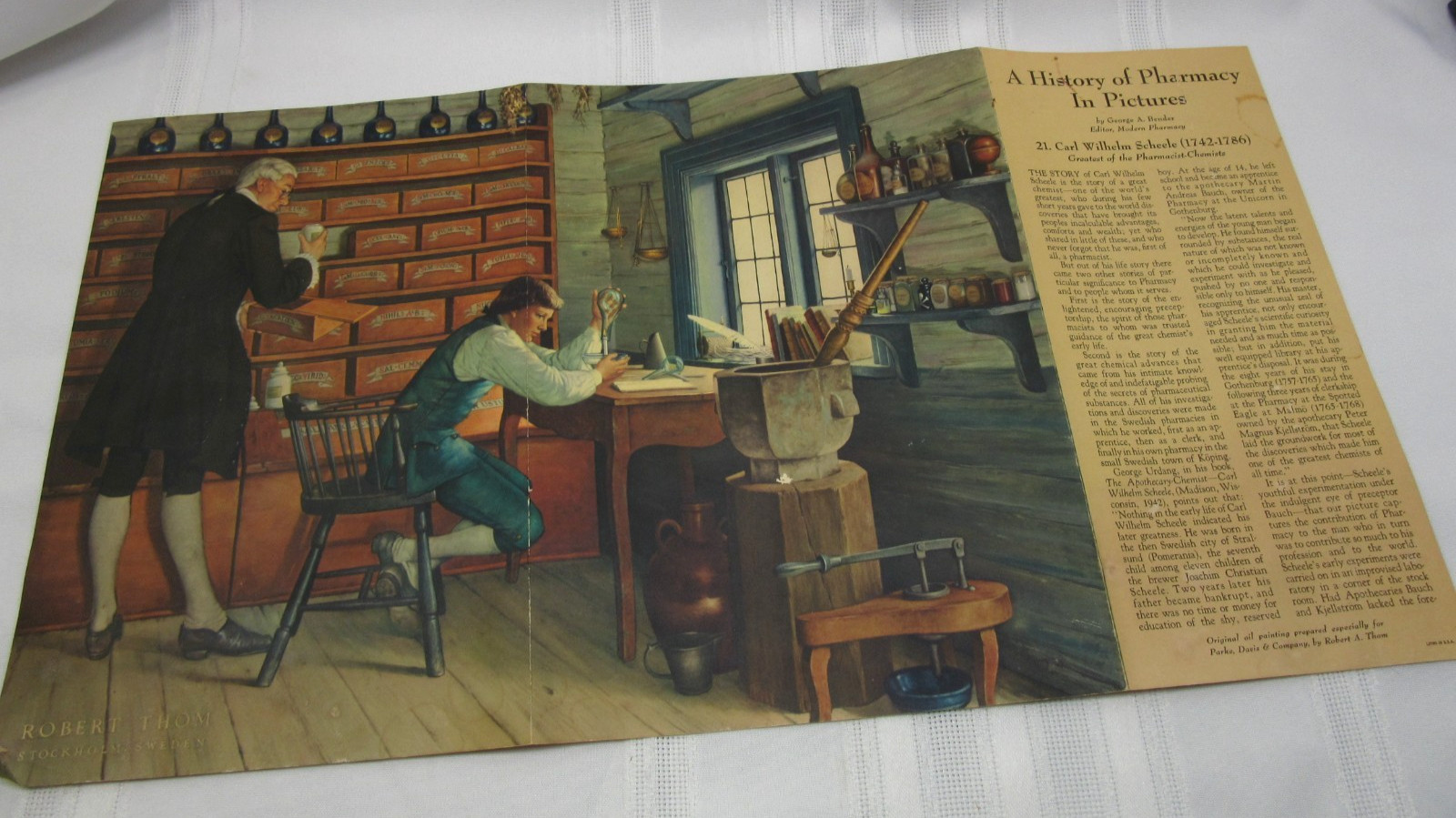 “A History of Pharmacy” in Pictures Set of 19 Prints Park Davis 1950’s
