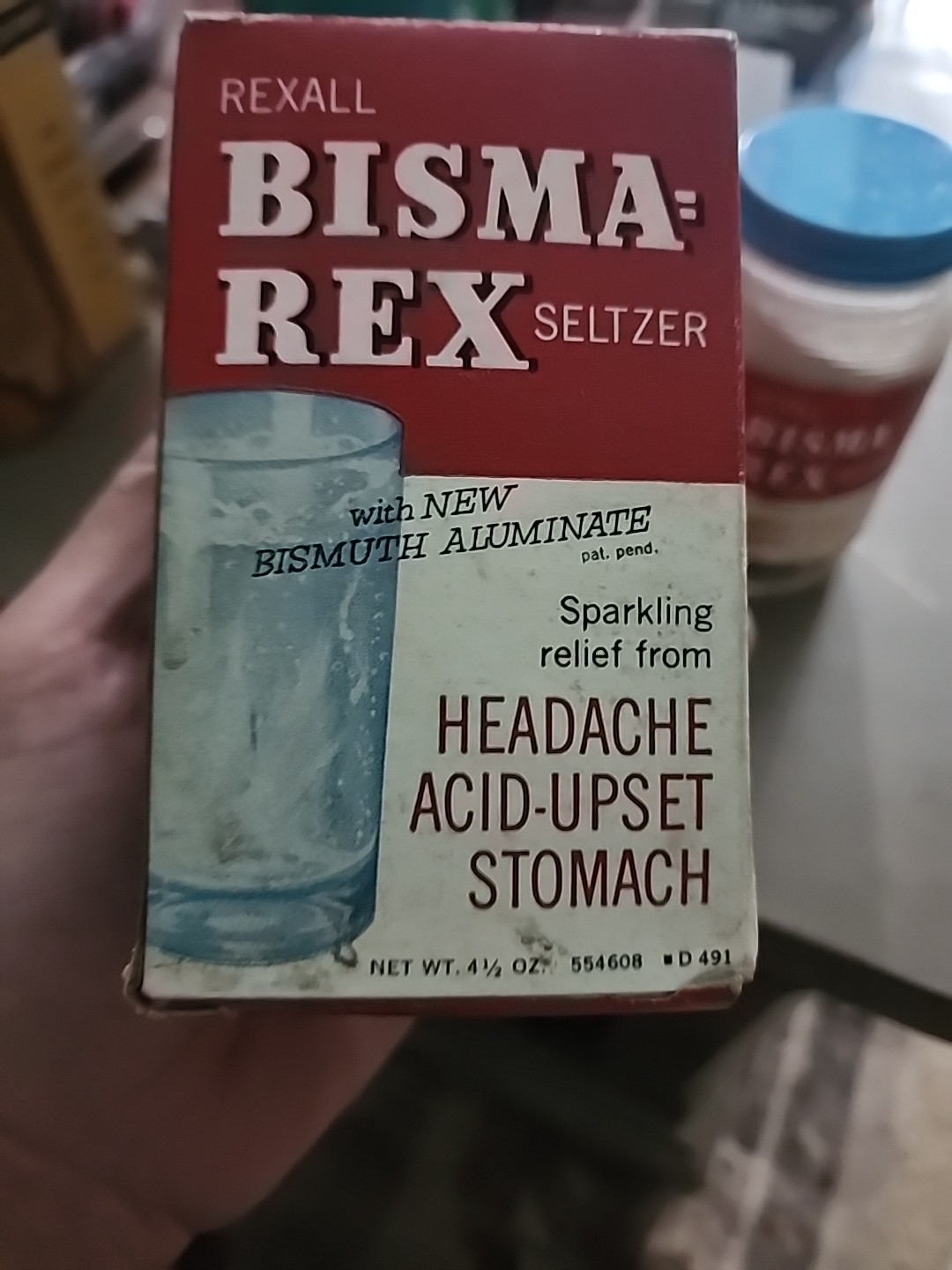 NOS Bisma-Rex Rexall 1lb Pink Powder For Upset Stomach FULL UNOPENED