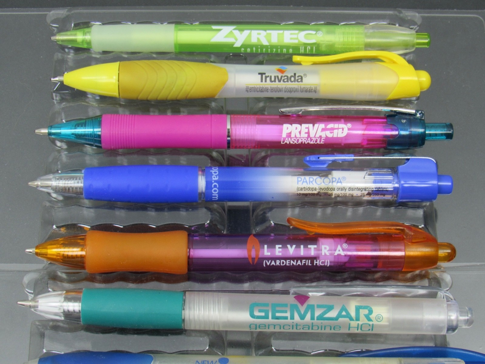 Lot of 10 Translucent PENS Drug Rep Pharmaceutical Promo Medical Advertising