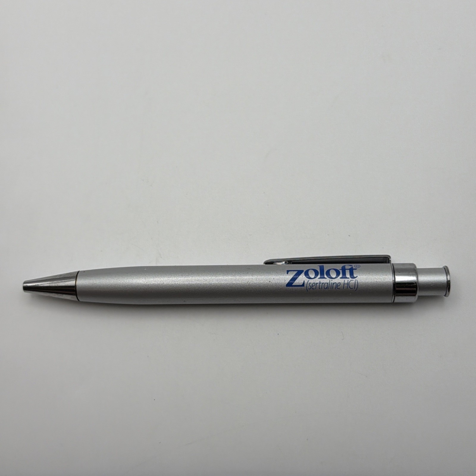 ZOLOFT Silver Medical Drug Rep Pharmaceutical Pen Heavy Metal – Tested & Works