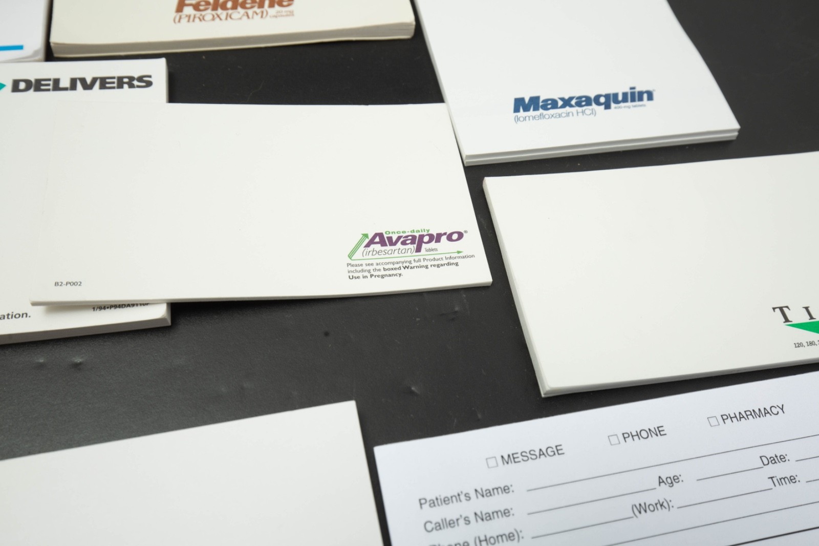 Vtg Pharmaceutical Drug Rep Partial Sticky Notes Notepads Stapler Pharma Lot