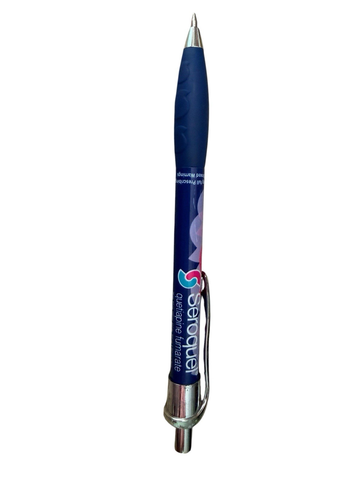 Drug Rep SEROQUEL Collectible Pharmaceutical Pen Large S-Logo Pocket Clip