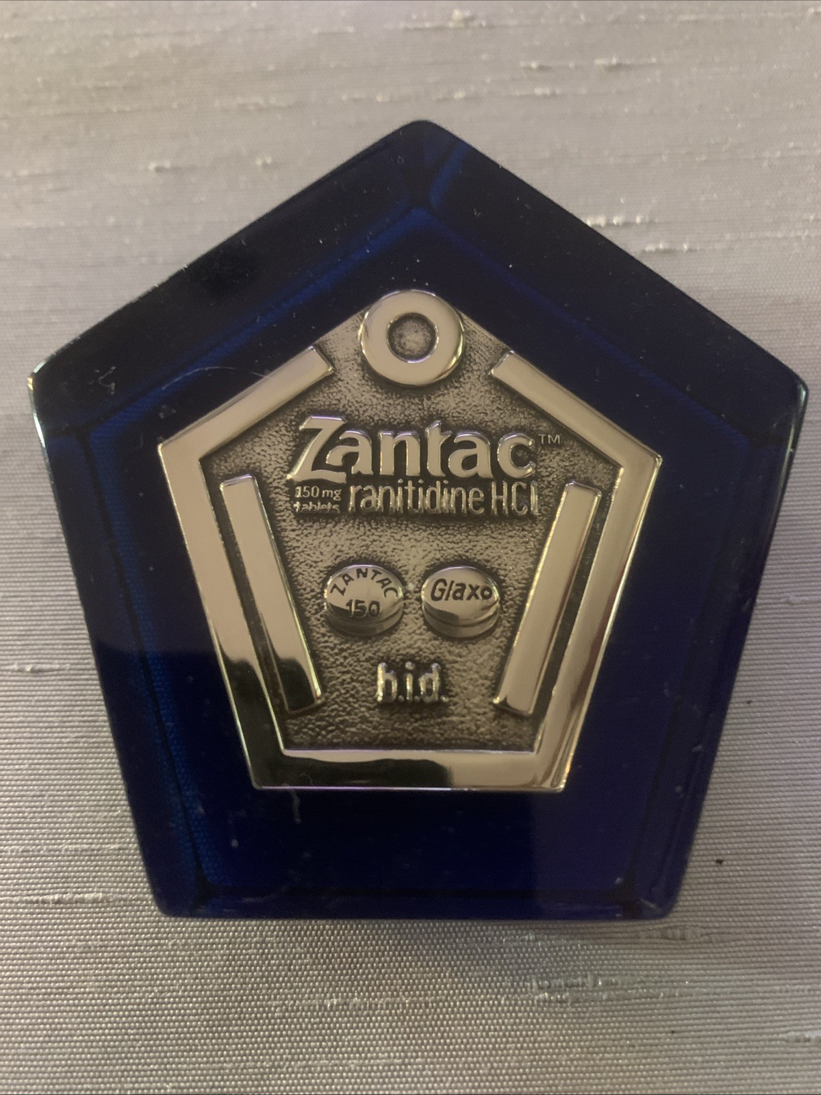 Zantac Ranitidine HCl Vintage Glaxo Pharmaceutical Paperweight Advertising