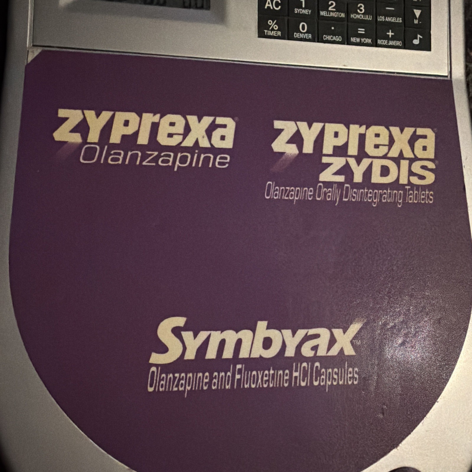 Zyprexa Drug Rep Calculator/alarm Clock Drug Rep Promo 2000s Still Works Great
