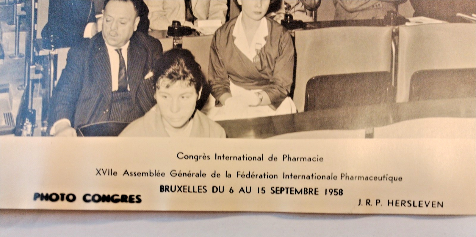 Lot/2- 1958 Real Press Photo International Congress Of Pharmacy General Assembly