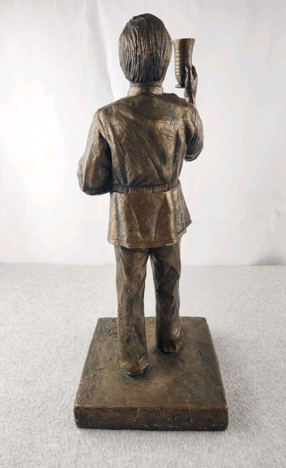 XL Bronze Apothecary Pharmacist Pharmacy Statue Trophy Award Figure Vtg