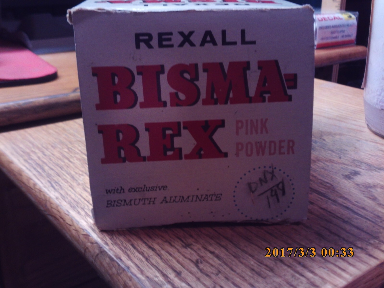 NOS Bisma-Rex Rexall 1lb Pink Powder For Upset Stomach