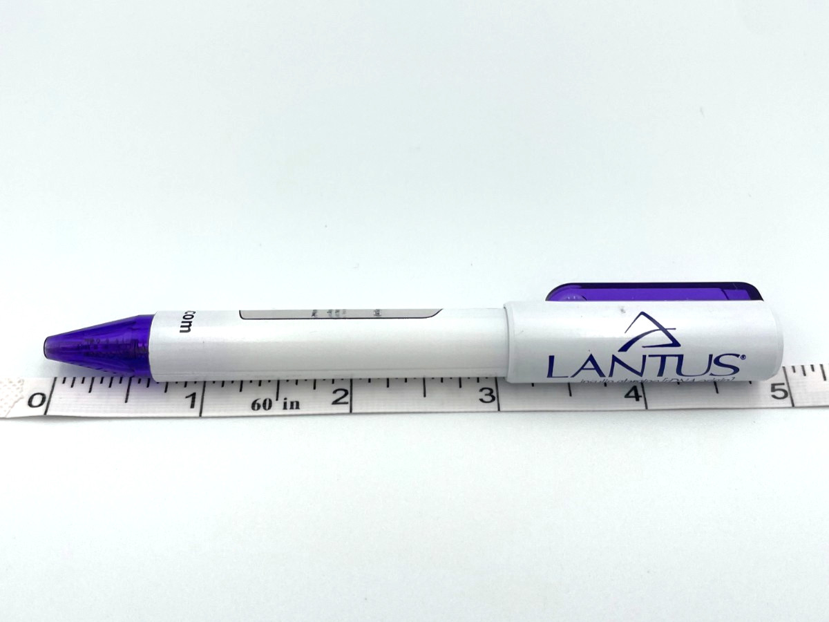 VERY RARE LANTUS Drug Rep Pen w/ Transparent “vial” on Side Pharma Swag- WORKS