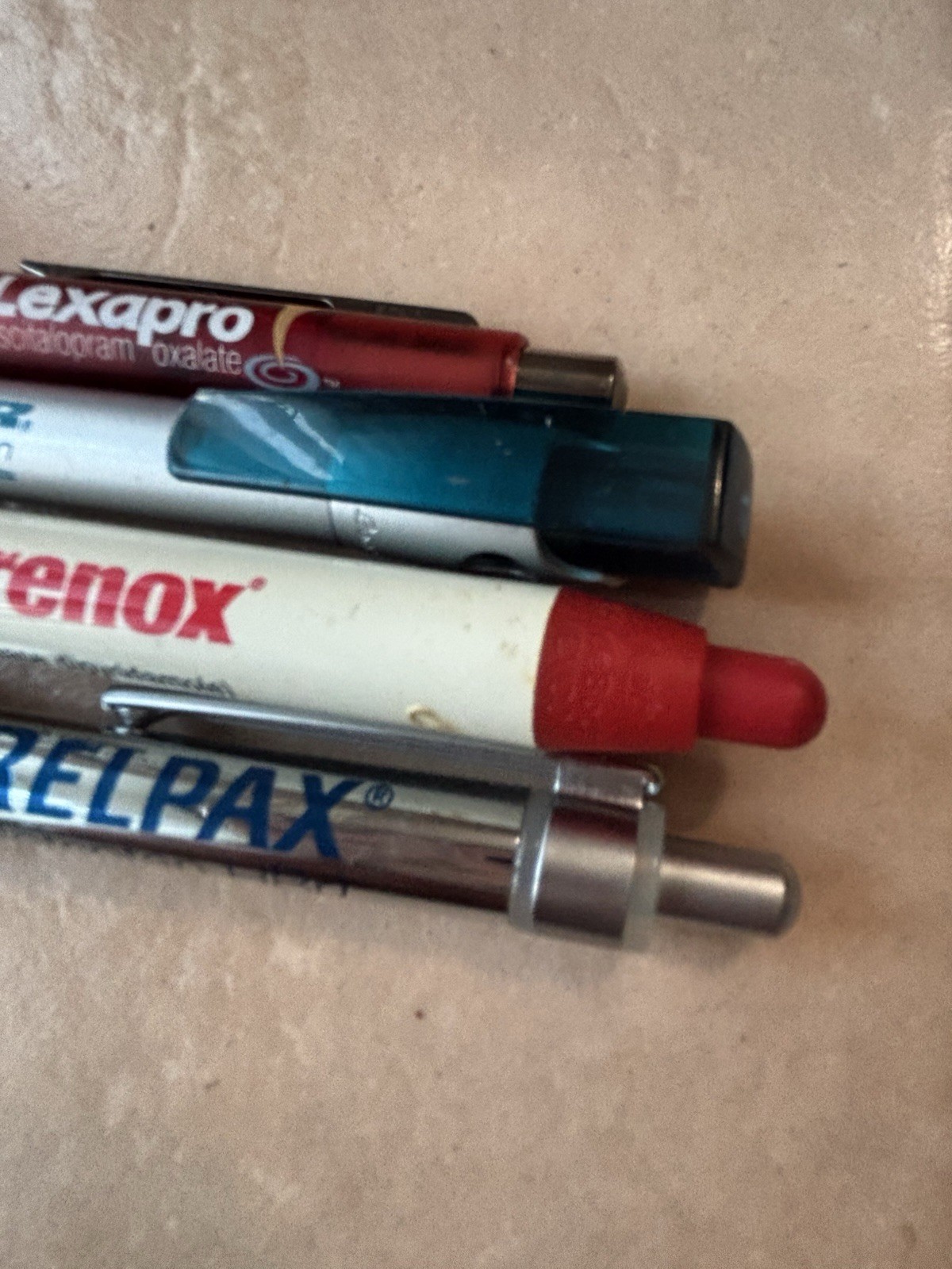 Lot Of 4 Vintage Drug Rep Pharmaceutical Pens
