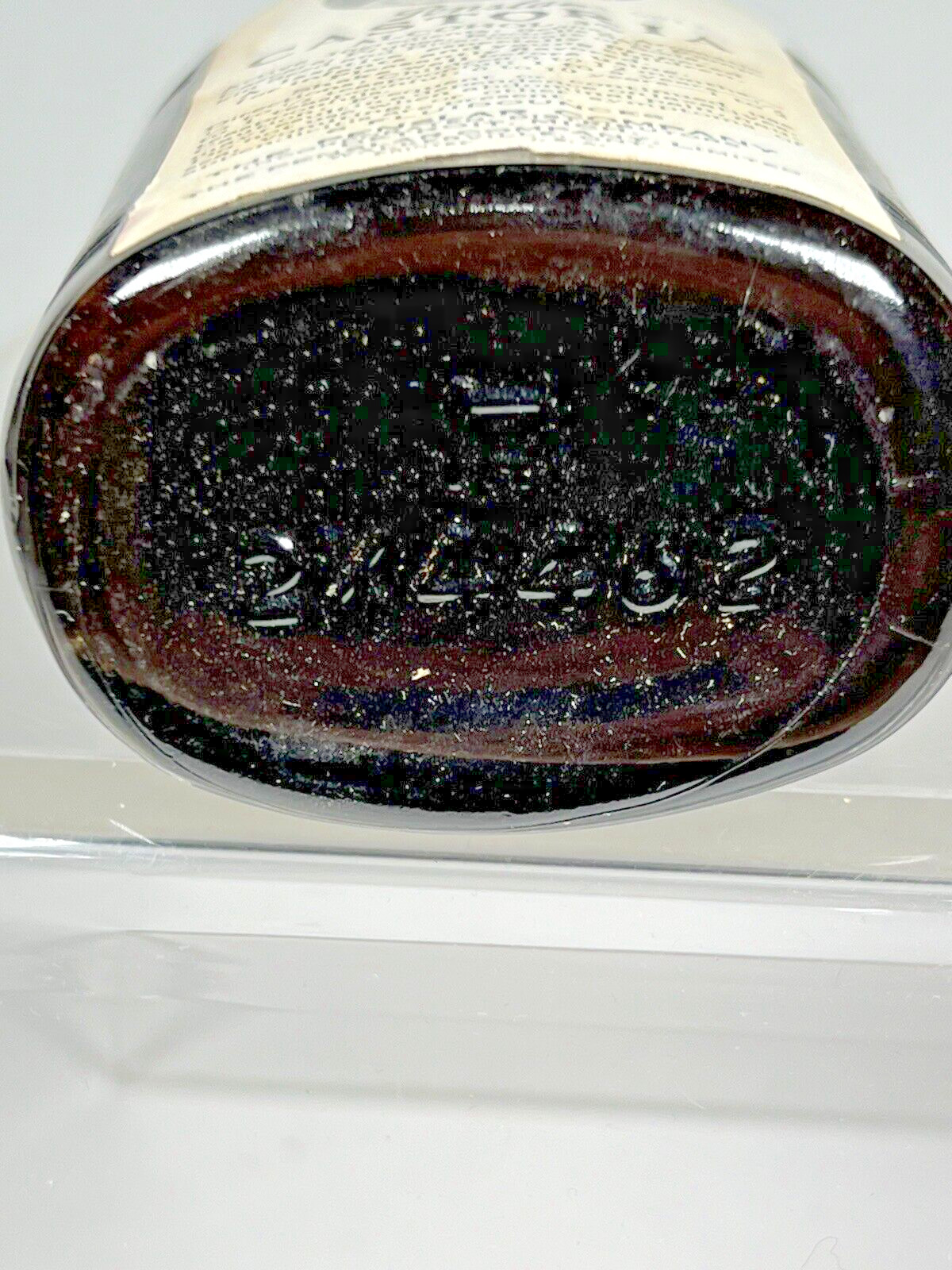 Vintage Brown Glass Bottle Penslar Castoria Detroit Michigan. approx. 6″ tall