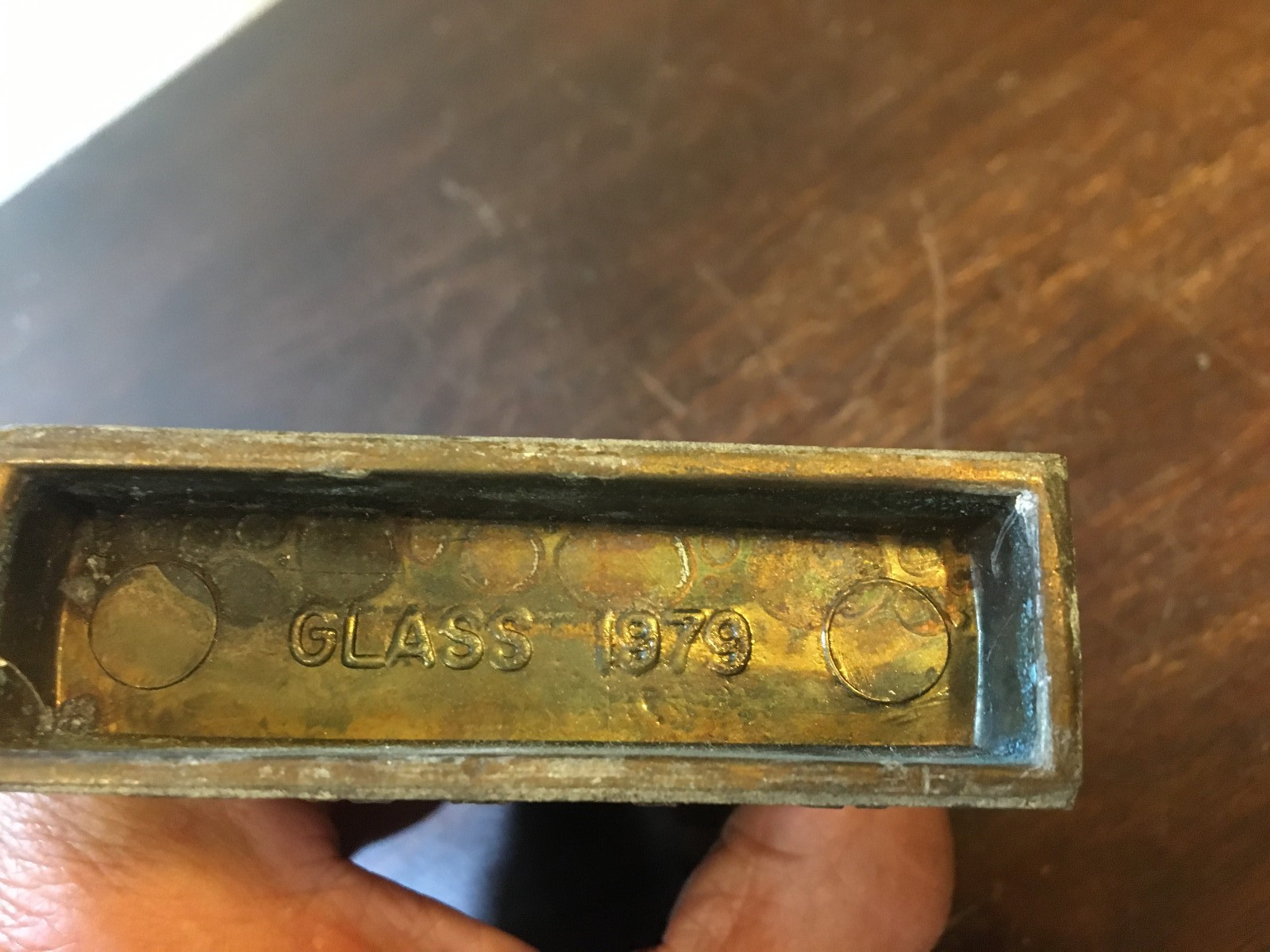 1979 Vintage Brass Pharmacy Stand, Paperweight, Tinactin, Secundum Artem