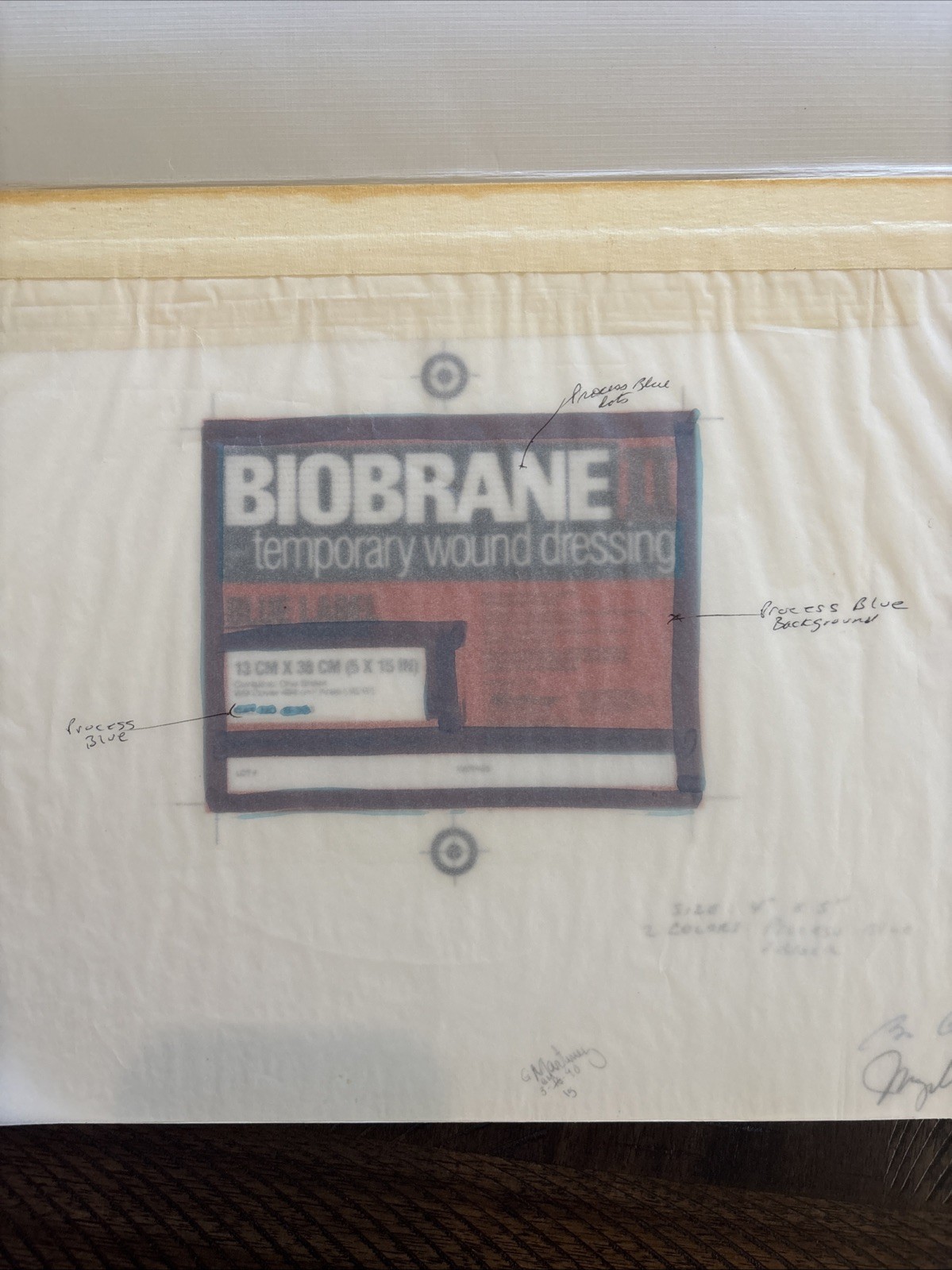 Lot Of 5 BIOBRANE II Signed Original Label Art Works Winthrop Pharma w/ Booklet