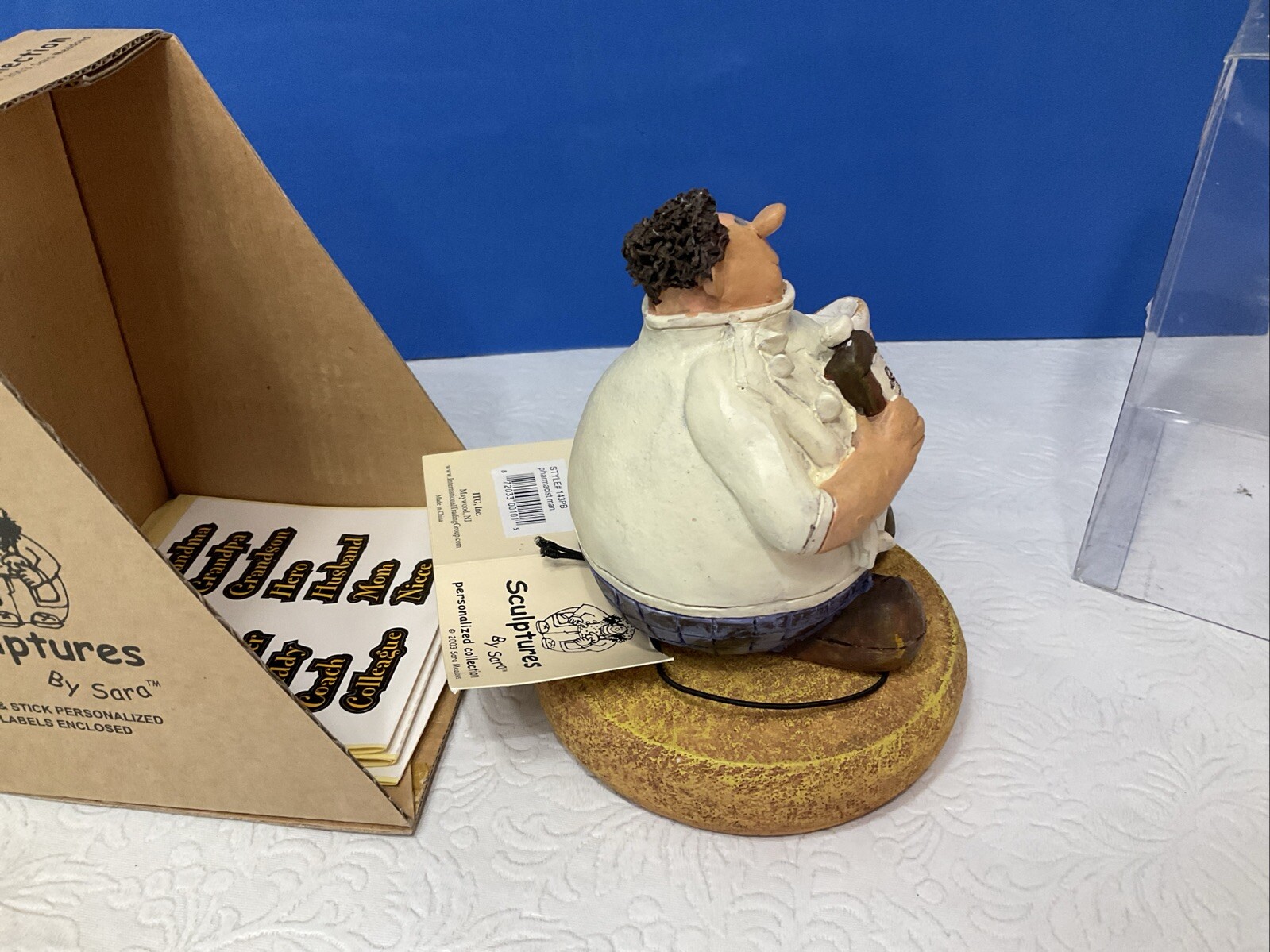 Business Card Man Pharmacist Sculpture By Sara Meadows NEW