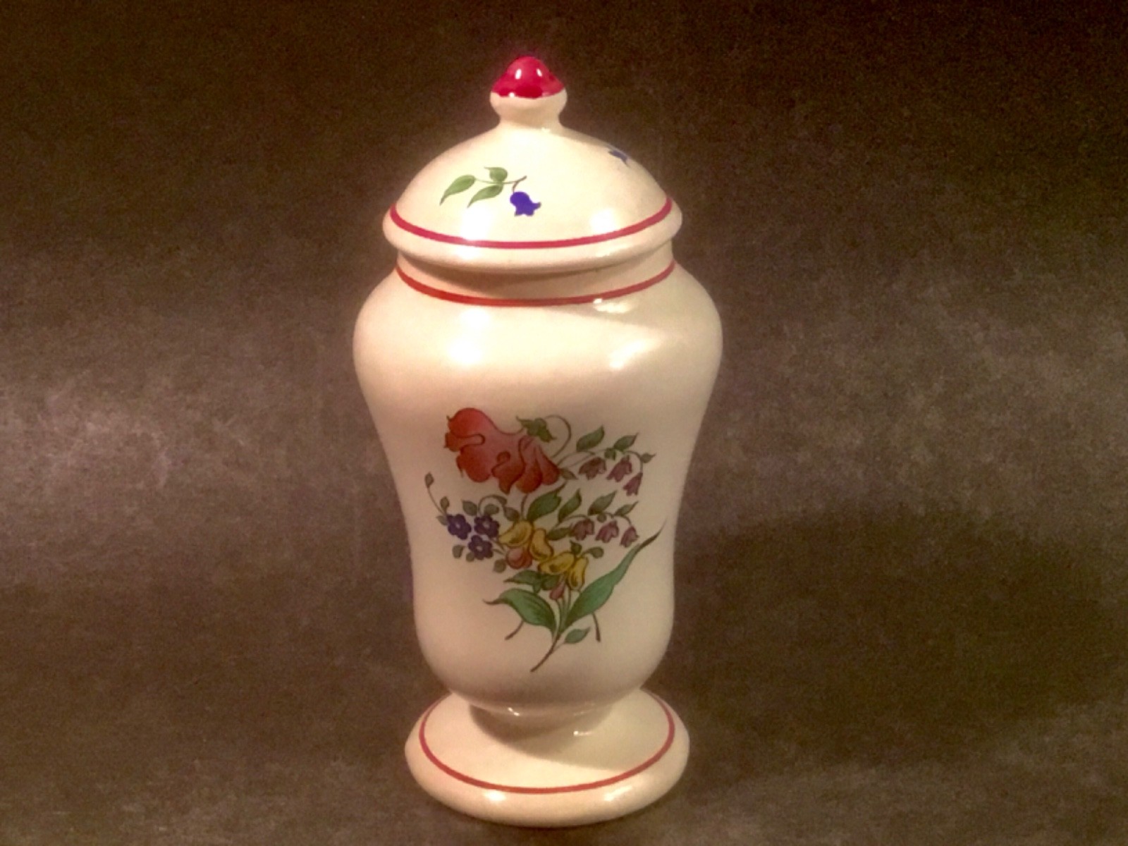 Vintage French Faience Apothacary Pharmacy Jar with Lid