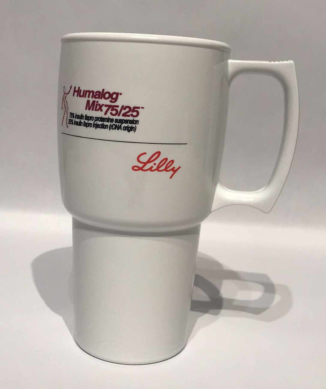 Humalog Mix Travel Coffee Tea Mug Cup Drug Rep Pharmaceutical Promo 14 fl oz.