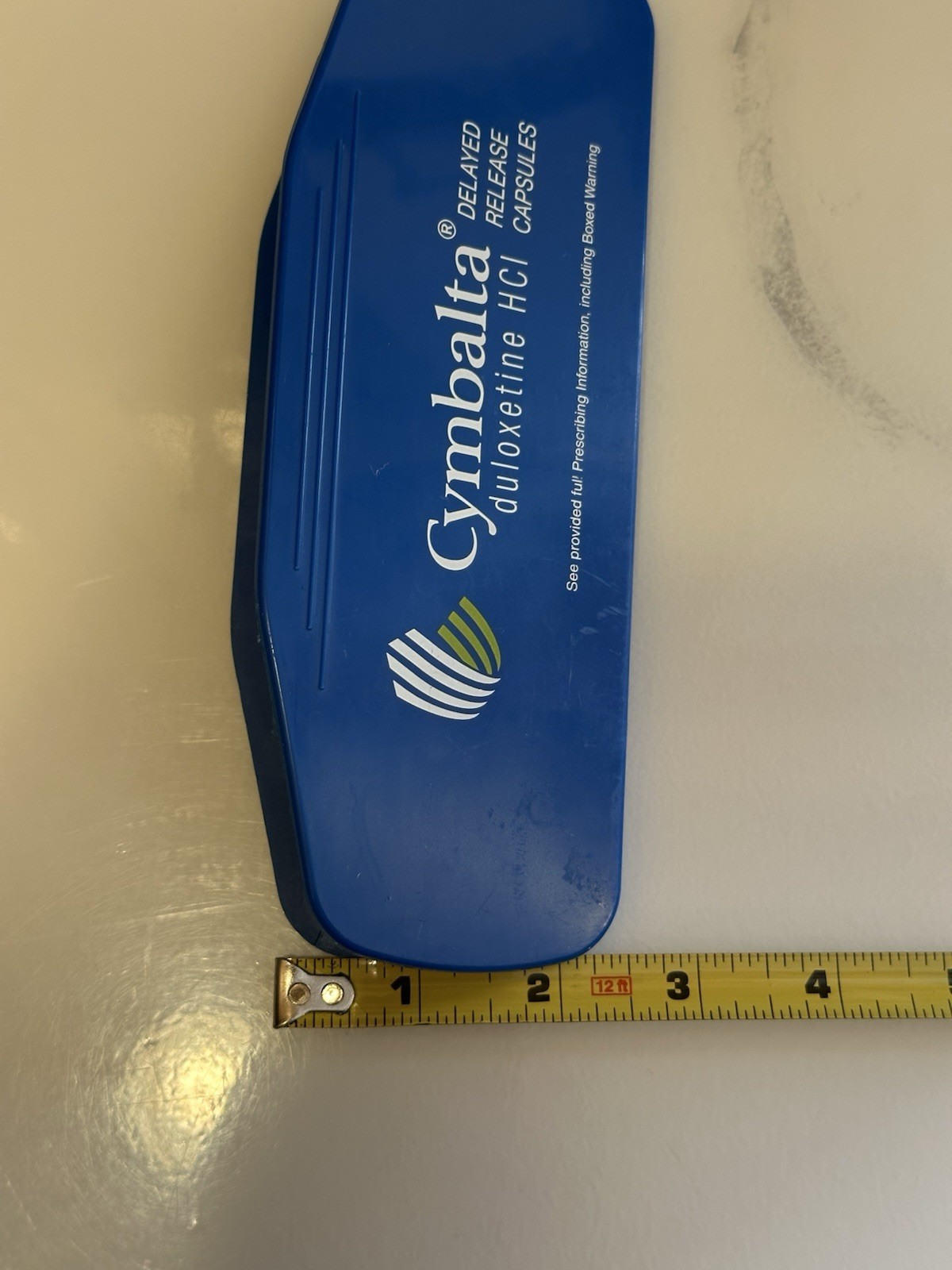 CYMBALTA Pharmaceutical Drug Rep Collectible Magnetic Clip Vintage Blue Large 8”
