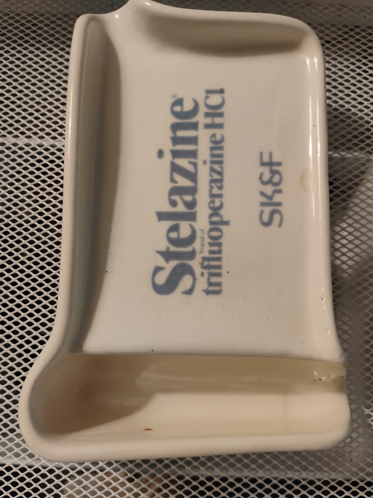 Vintage SK&F Stelazine trifluoperazine Anti-Psychotic Drug Ceramic Pill Counter