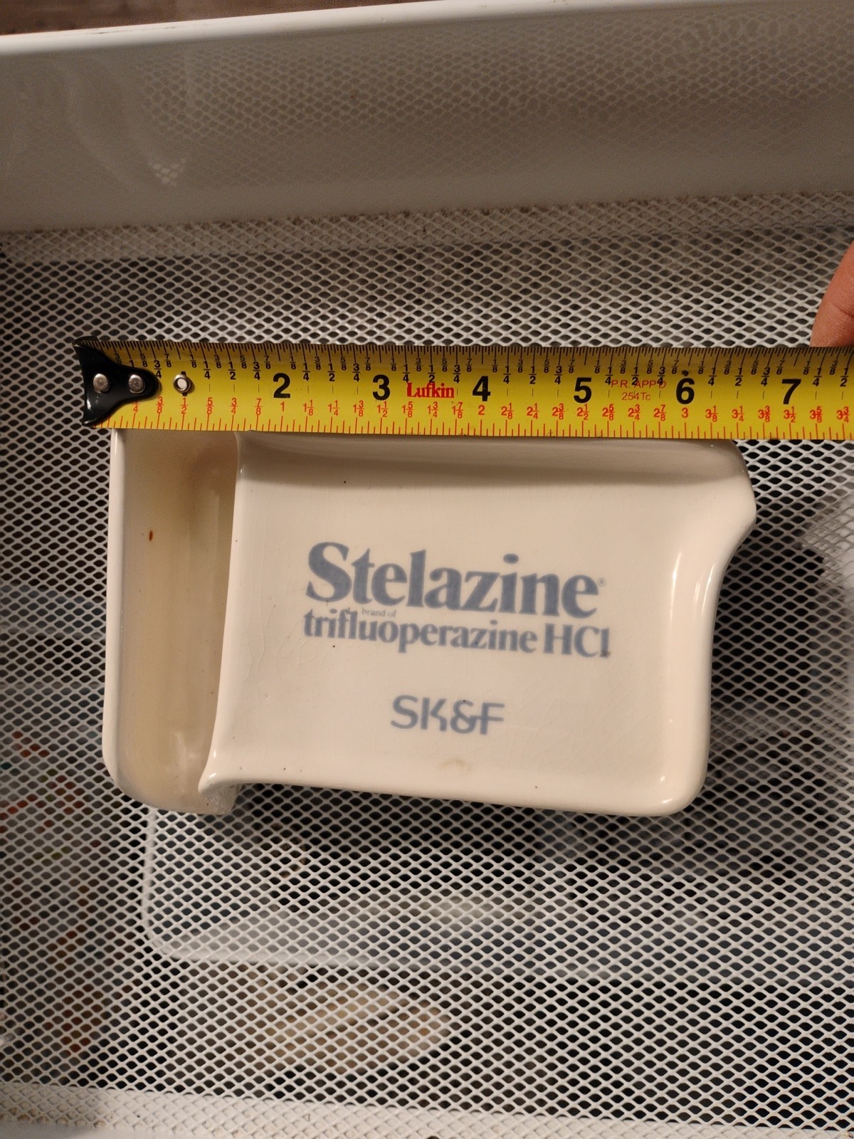Vintage SK&F Stelazine trifluoperazine Anti-Psychotic Drug Ceramic Pill Counter