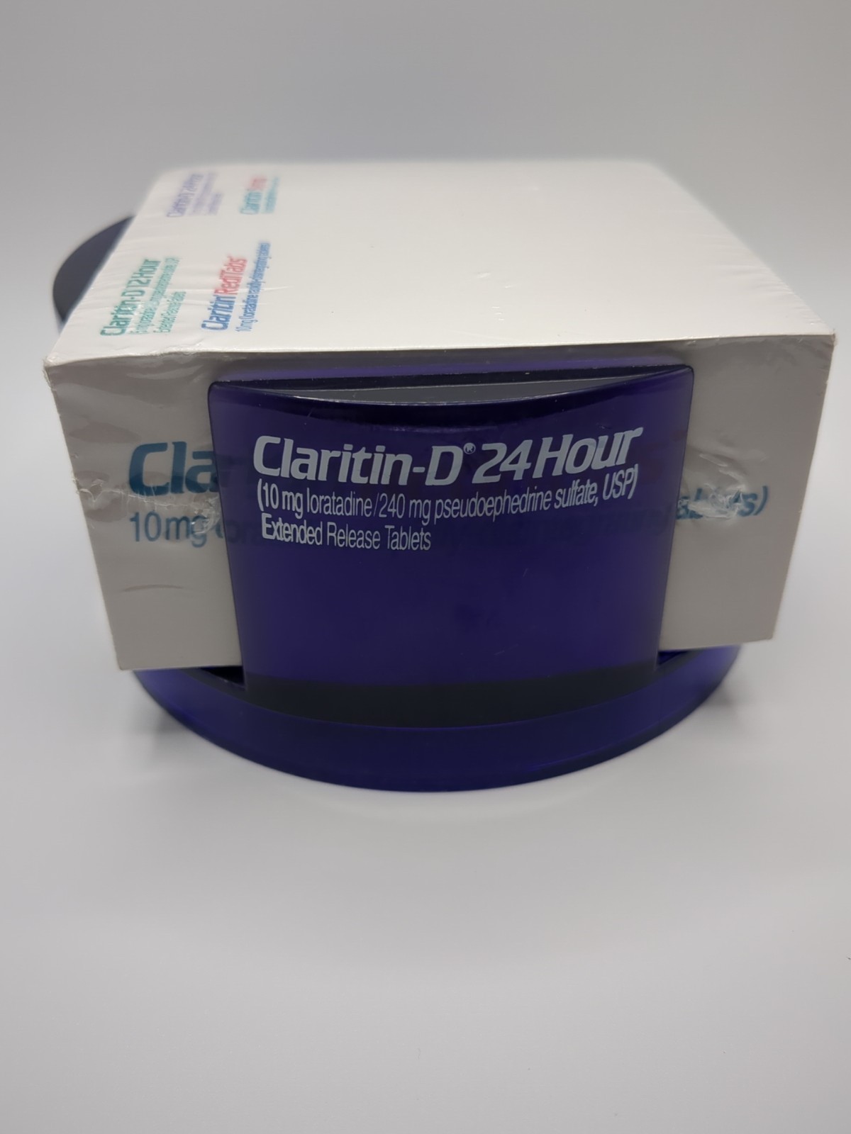 Claritin-D 24 Hour Loratadine Pharmaceutical Ad Sticky Notes & Holder Purple