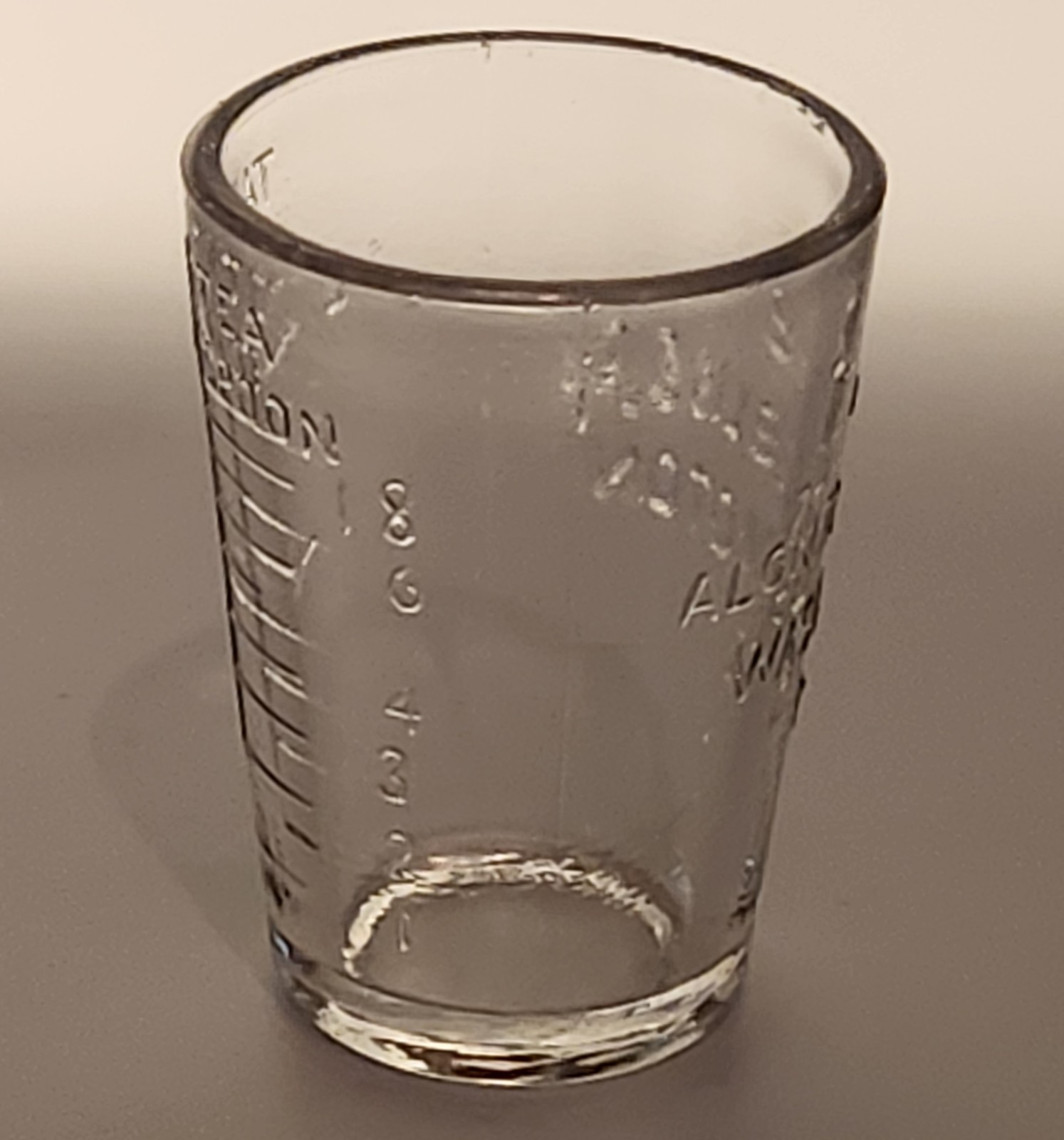 Alonzo O. Bliss Apothecary Dose Cup Washington D.C. Circa 1900 Nice As Pictured