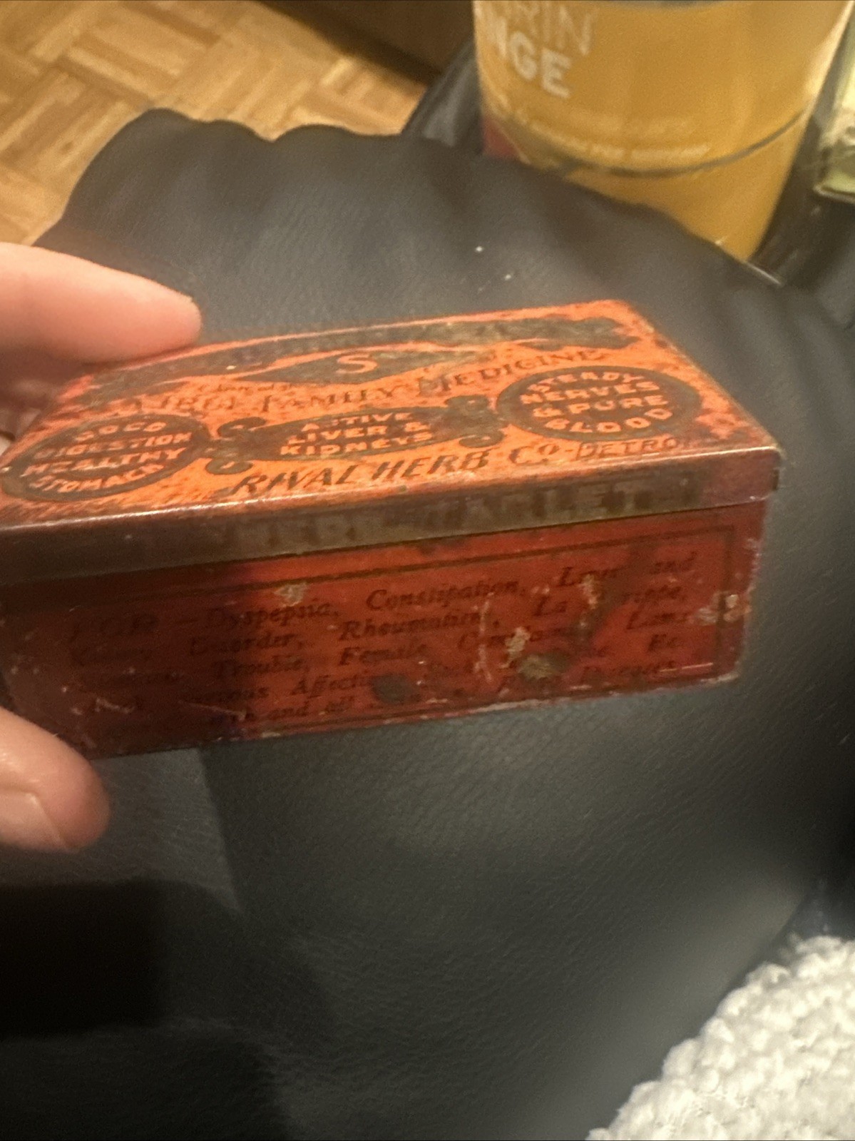 Vintage Herbal Medicine Tin Rival Herb Tablets Montreal Detroit Herbal Remedy