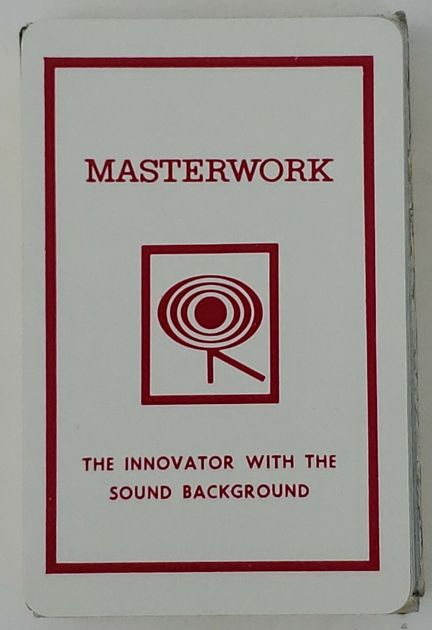 1960s? Audiophile Promotional Deck Playing Cards MASTERWORK Record Player STEREO