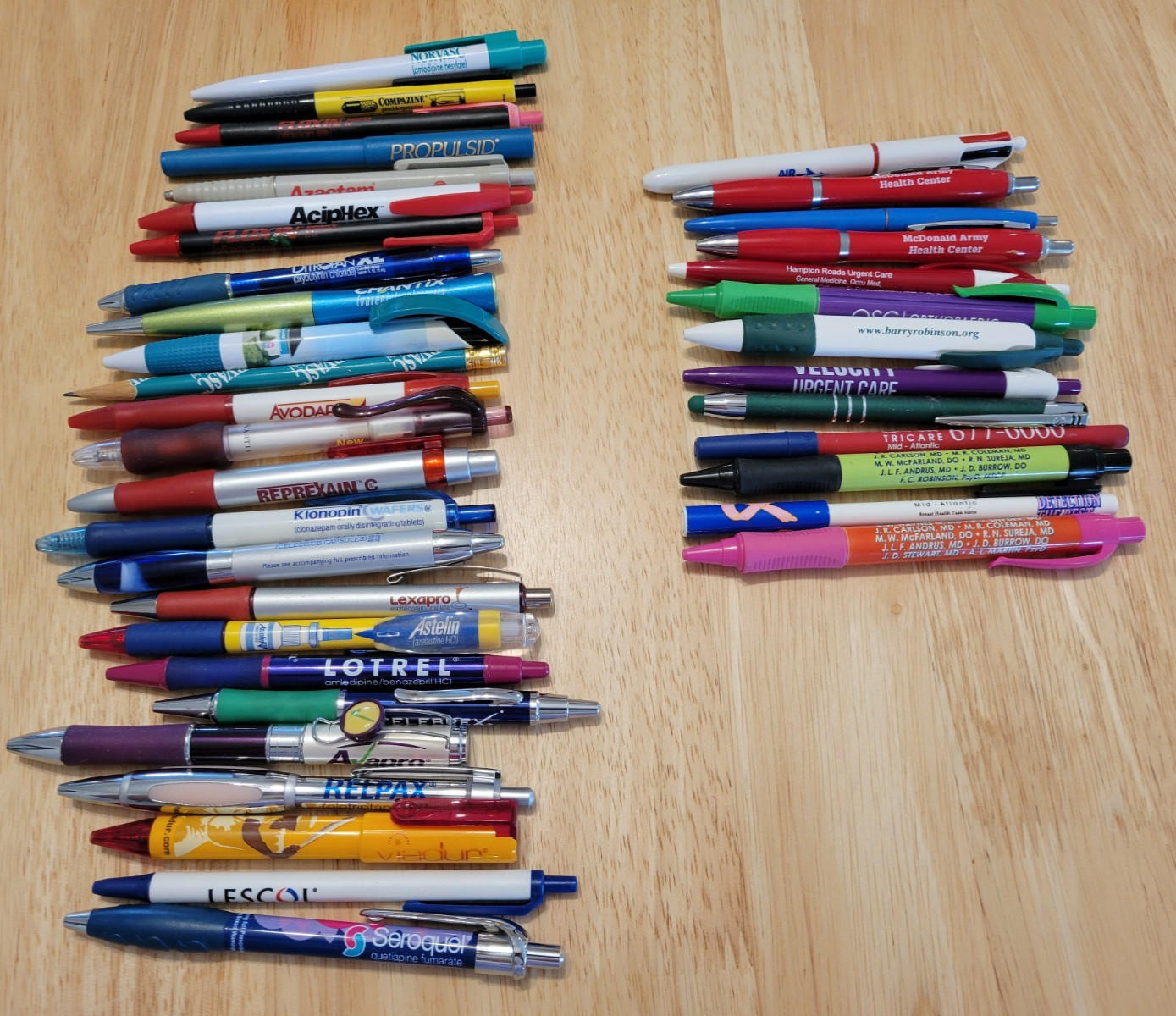 24 Pharmaceutical Drug Rep Pens Pencil Lot Promo Medical Advertising Metal Bonus