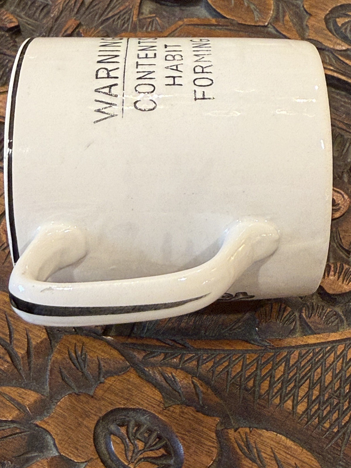 Vintage 1950s Morphine Novelty Apothecary Coffee Mug – Warning Habit Forming