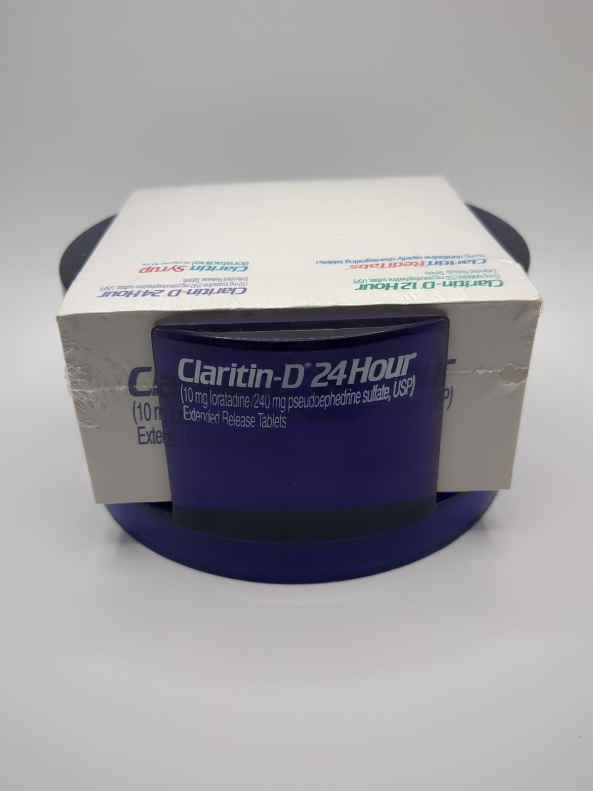 Claritin-D 24 Hour Loratadine Pharmaceutical Ad Sticky Notes & Holder Purple