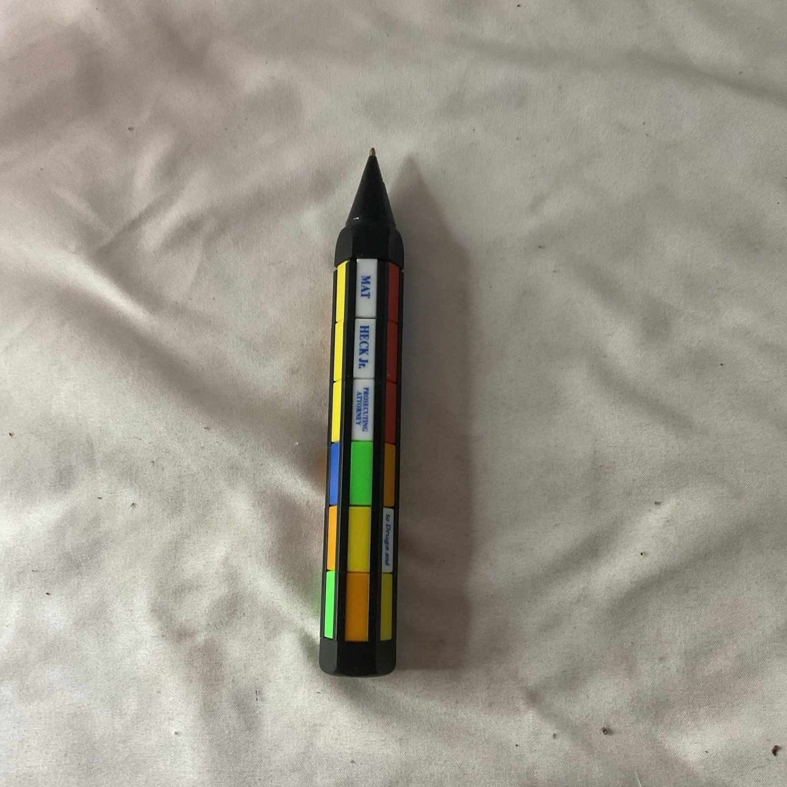 Rubik’s Cube Style Advertising Pen Mat Heck Jr Prosecuting Attorney Say No Drug