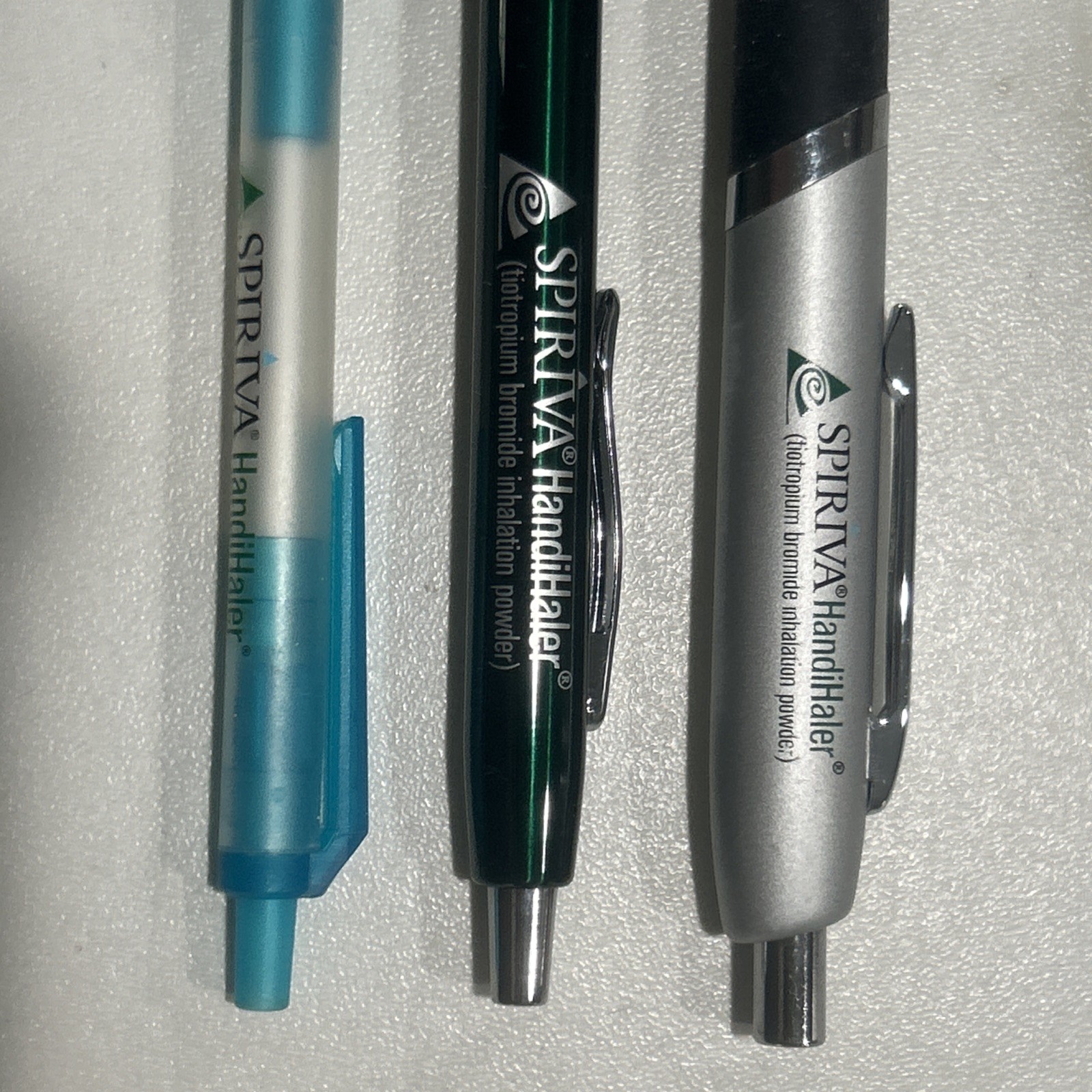 SPIRIVA Drug Rep Pharmaceutical Click Used Metal/Plastic 3 Pens