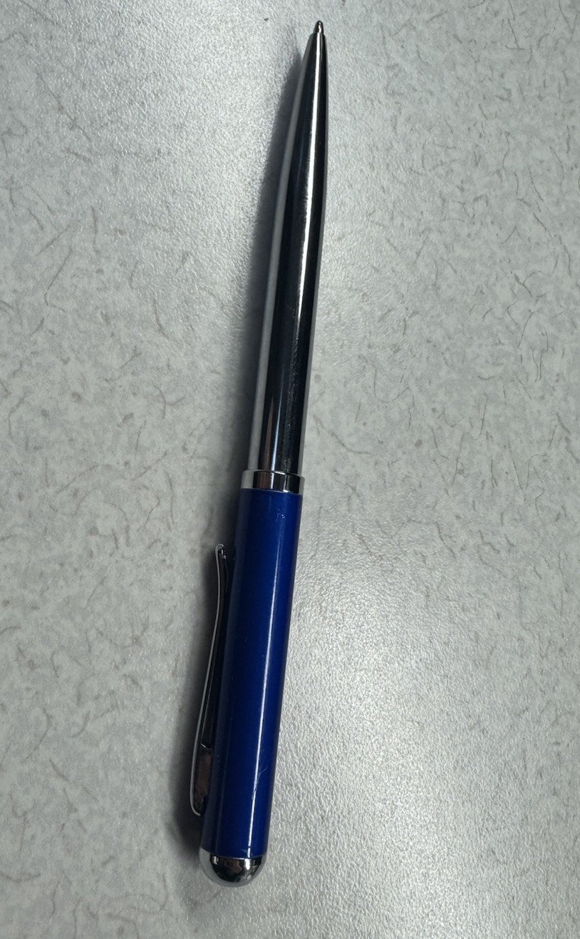 DURAGESIC FENTANYL Blue/Silver Metal-Refillable Pen Pharmaceutical Promo