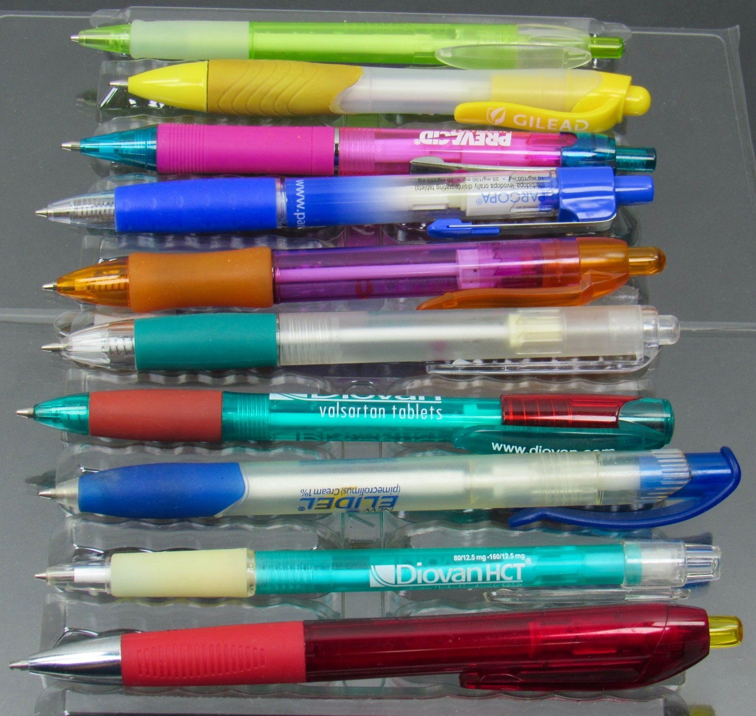 Lot of 10 Translucent PENS Drug Rep Pharmaceutical Promo Medical Advertising