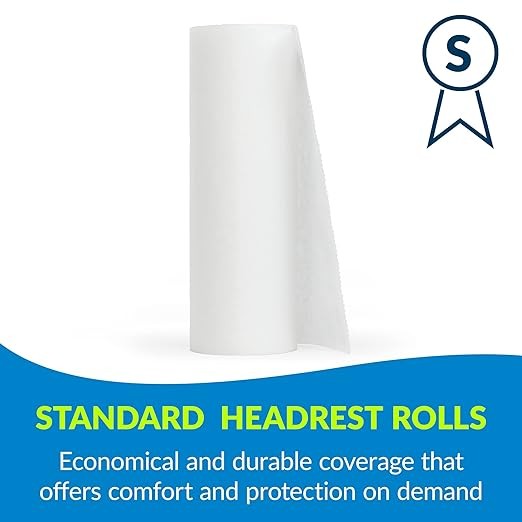 Soft & Absorbent Chiropractic Crepe Headrest Rolls (25 Pcs)
